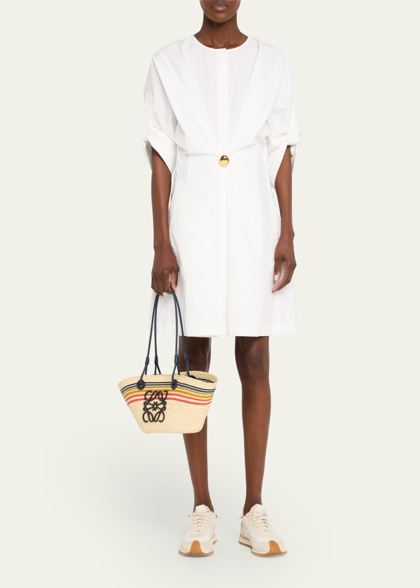 トートバッグ Loewe Paula'S Ibiza Borsa Basket Piccola In Rafia Loewe x Paula's Ibiza Square Basket Small Bag in Degrade
