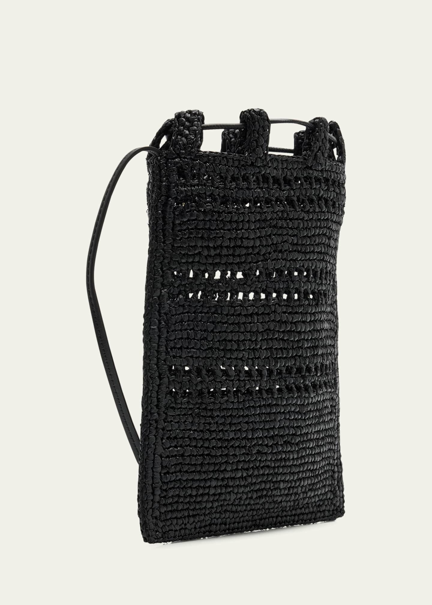 Loewe x Paula’s Ibiza Drawstring Pocket Crossbody Bag in Raffia Image 3 of 7