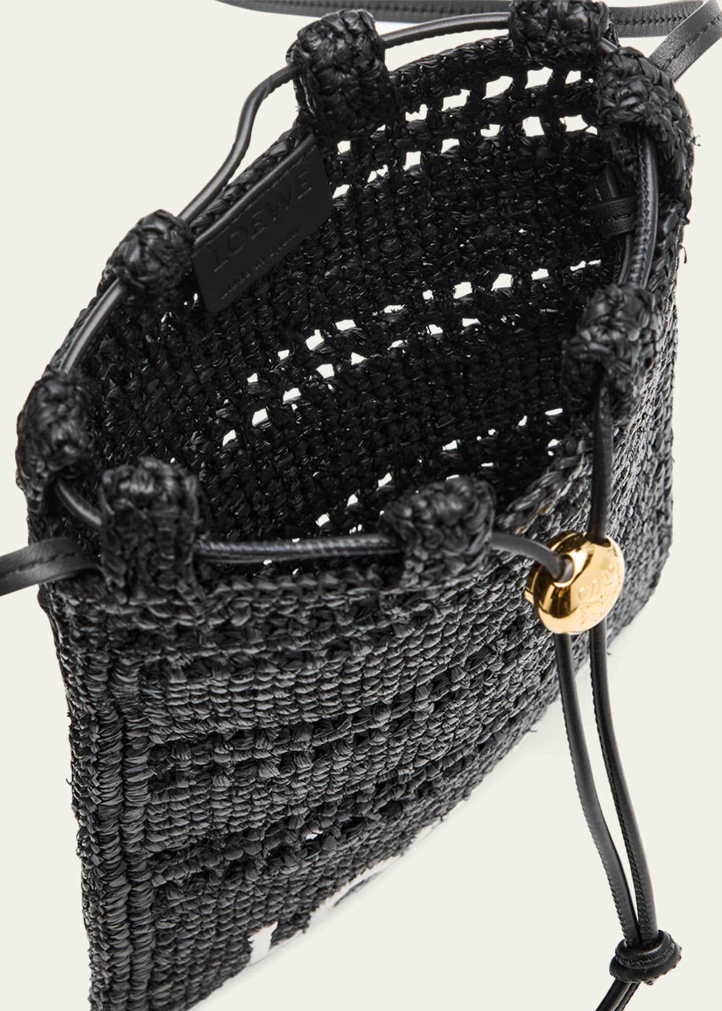 Loewe x Paula’s Ibiza Drawstring Pocket Crossbody Bag in Raffia Image 4 of 7