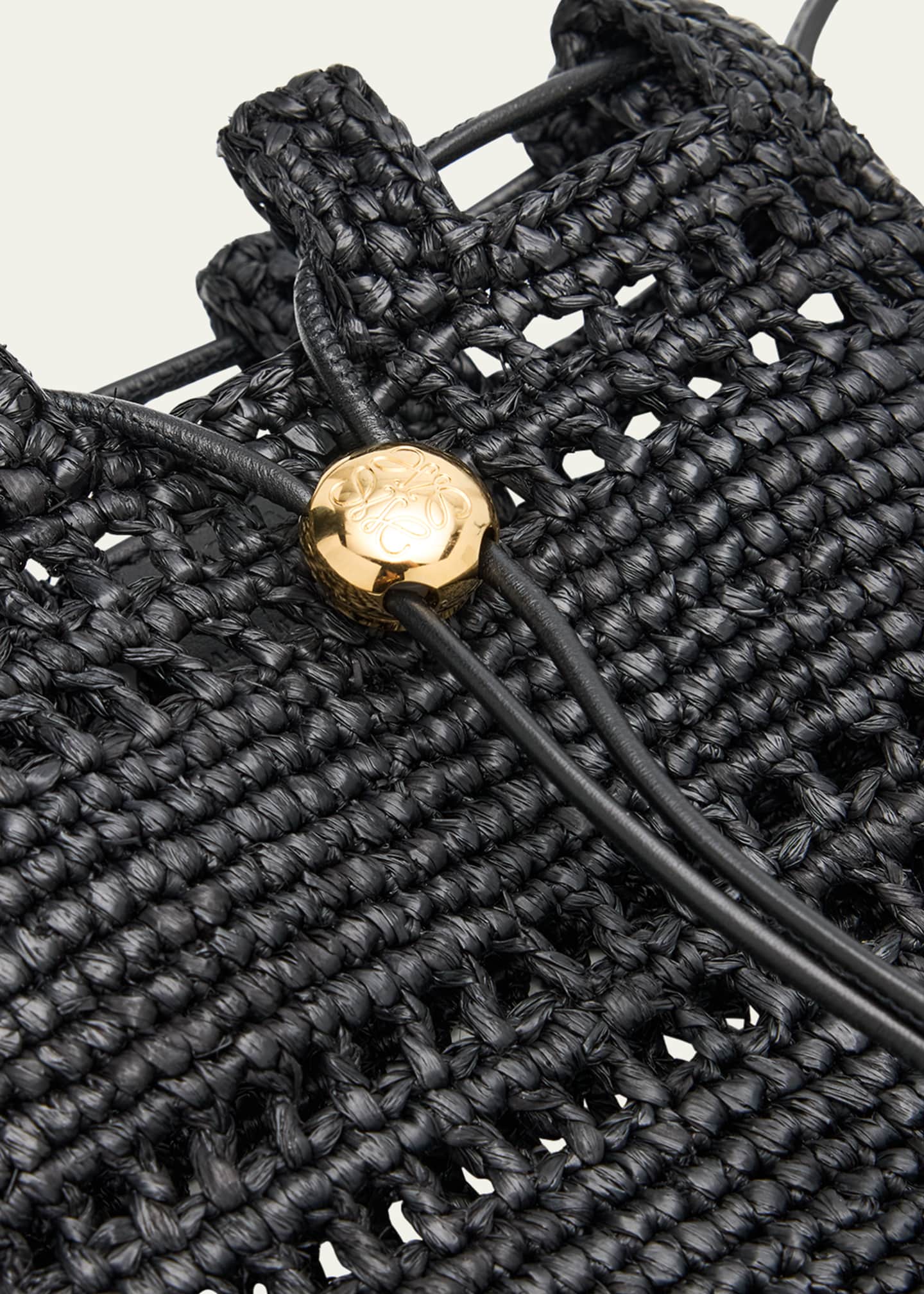 Loewe x Paula’s Ibiza Drawstring Pocket Crossbody Bag in Raffia Image 6 of 7