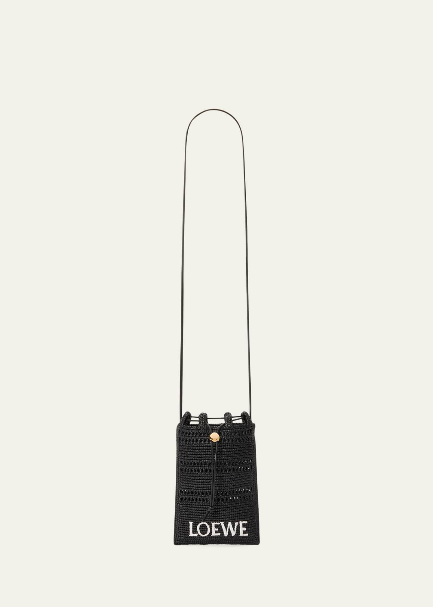 Loewe x Paula’s Ibiza Drawstring Pocket Crossbody Bag in Raffia Image 7 of 7
