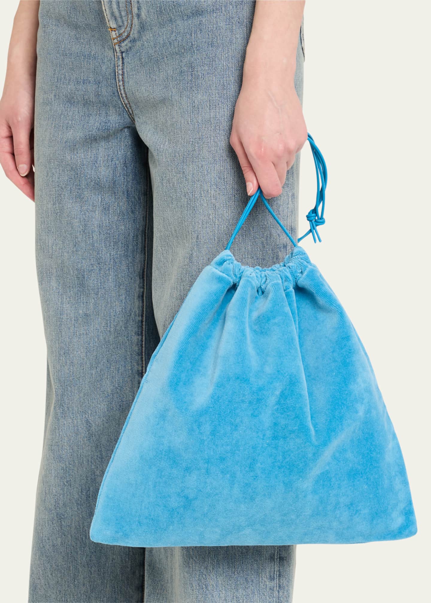 Loewe x Paula's Ibiza Medium Drawstring Pouch Bag in Terry