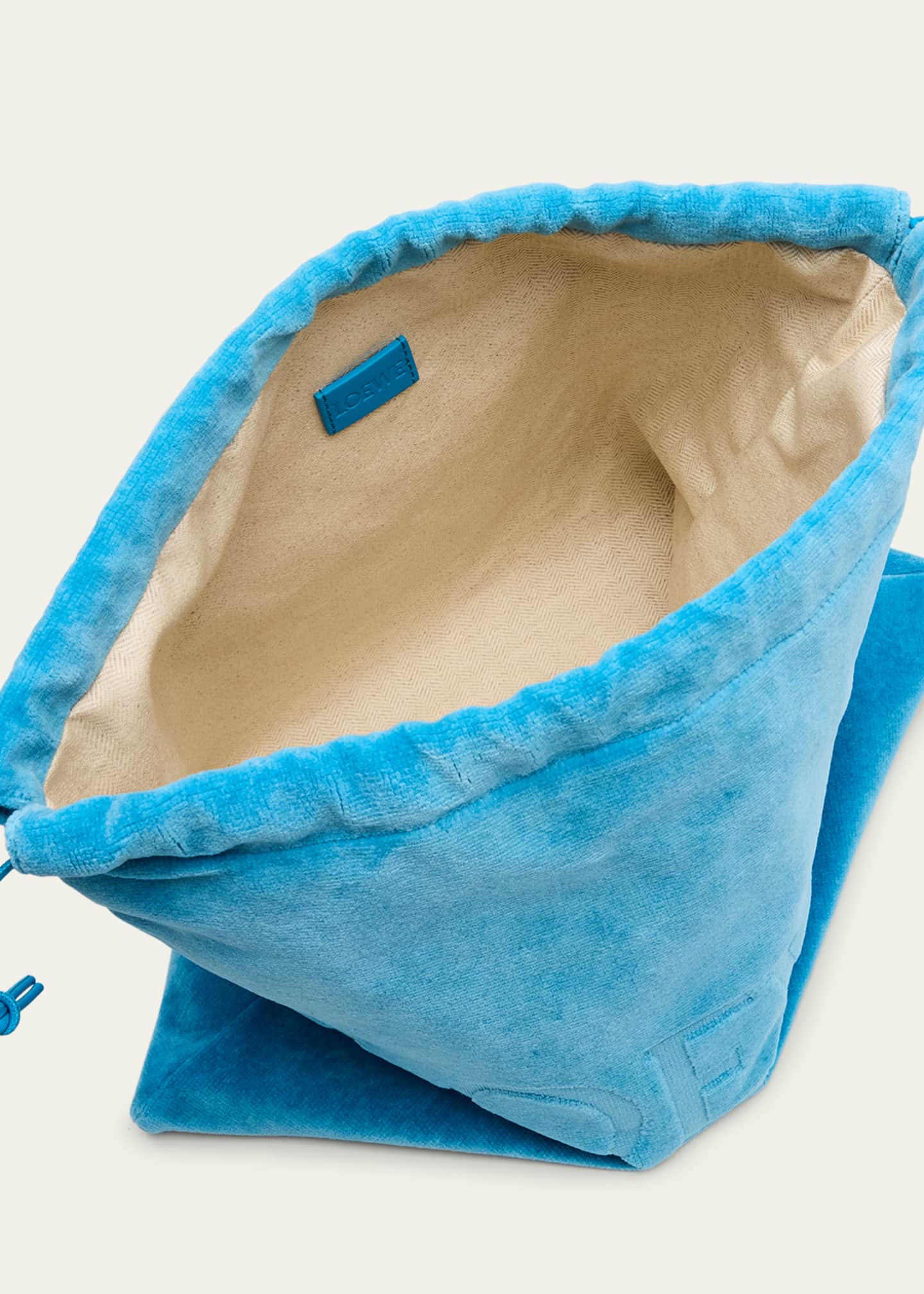 Loewe x Paula's Ibiza Medium Drawstring Pouch Bag in Terry
