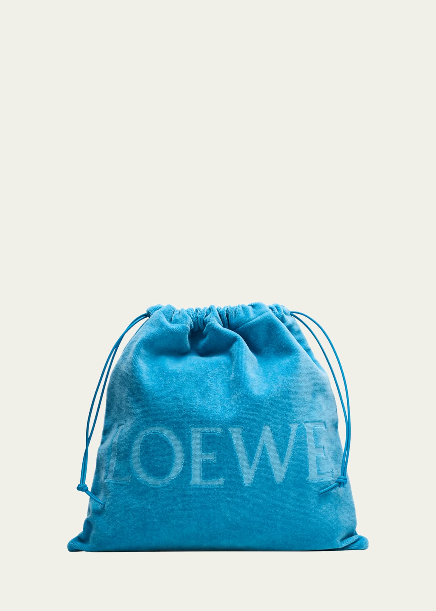Loewe x Paula's Ibiza Medium Drawstring Pouch Bag in Terry