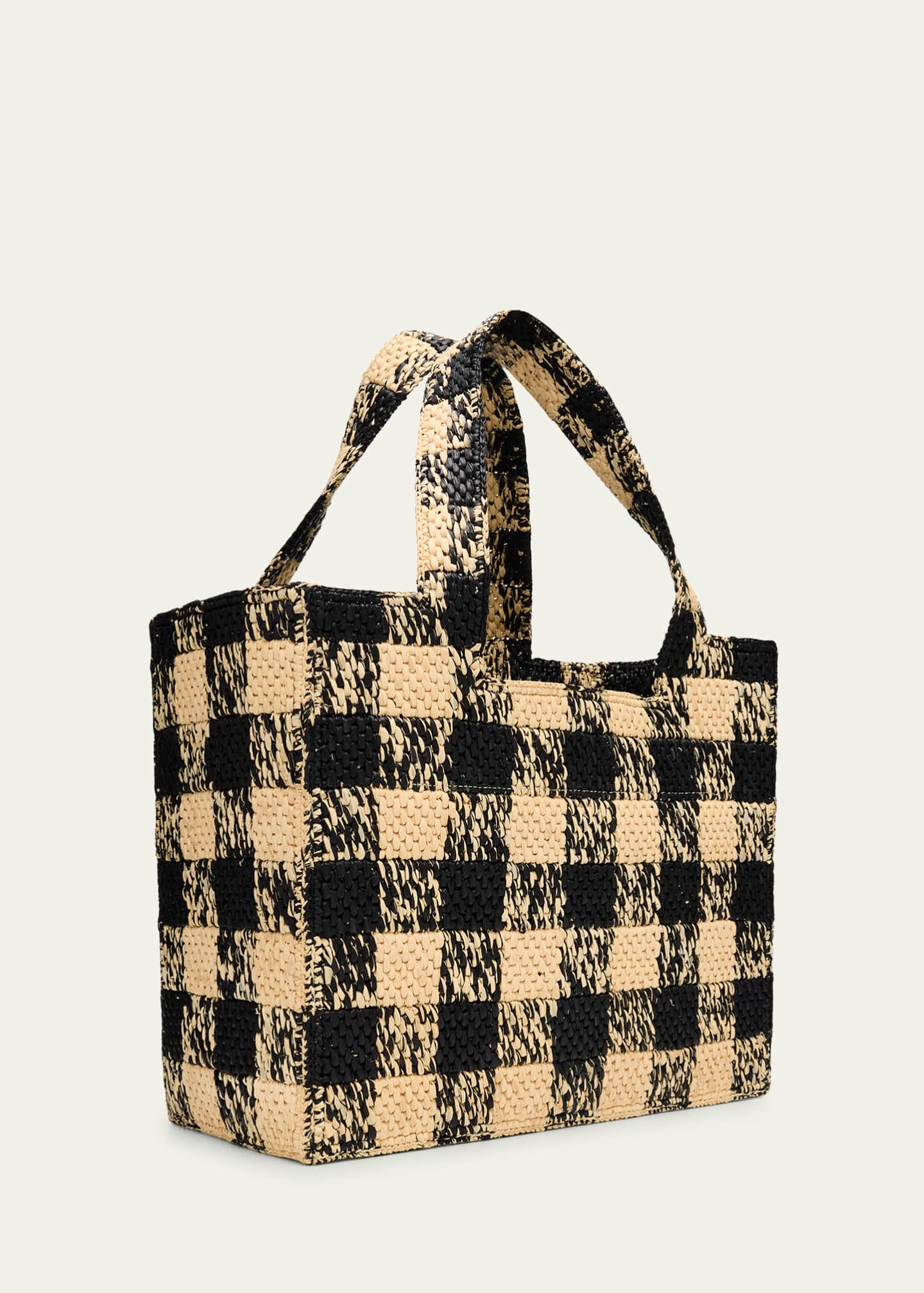 Loewe x Paula’s Ibiza Large Tote Bag in Gingham Raffia Image 3 of 6