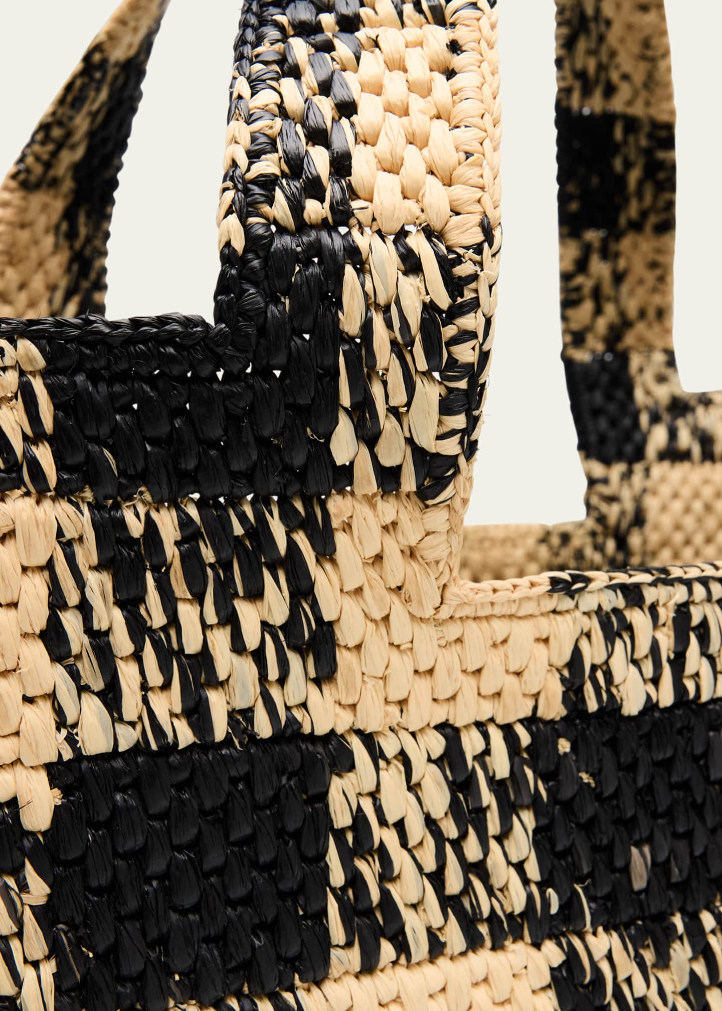 Loewe x Paula’s Ibiza Large Tote Bag in Gingham Raffia Image 6 of 6