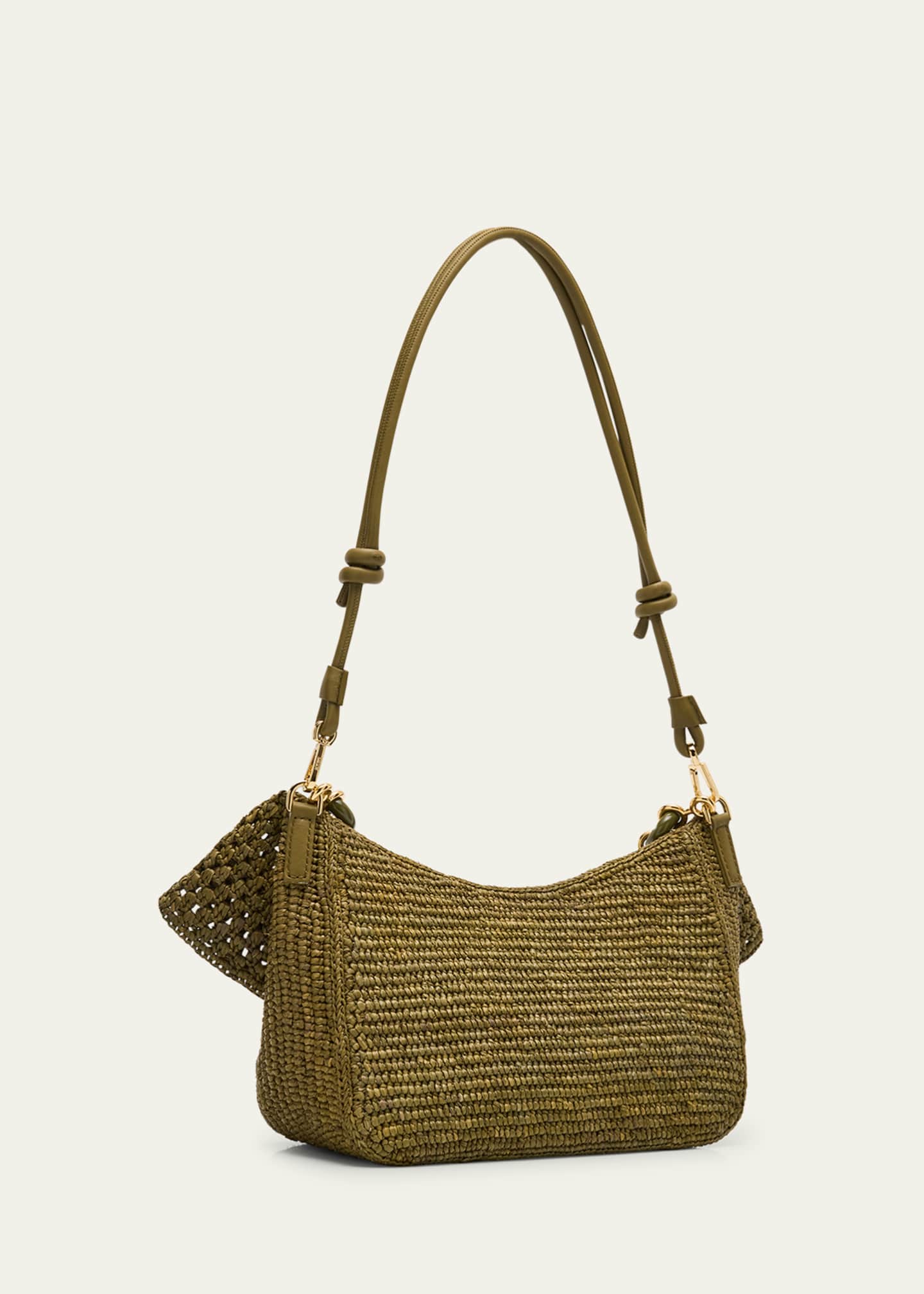 LOEWEラファイヤショルダーバッグ LOEWE LOEWE x Paula's Ibiza Small Punch Hole Raffia Hobo Bag
