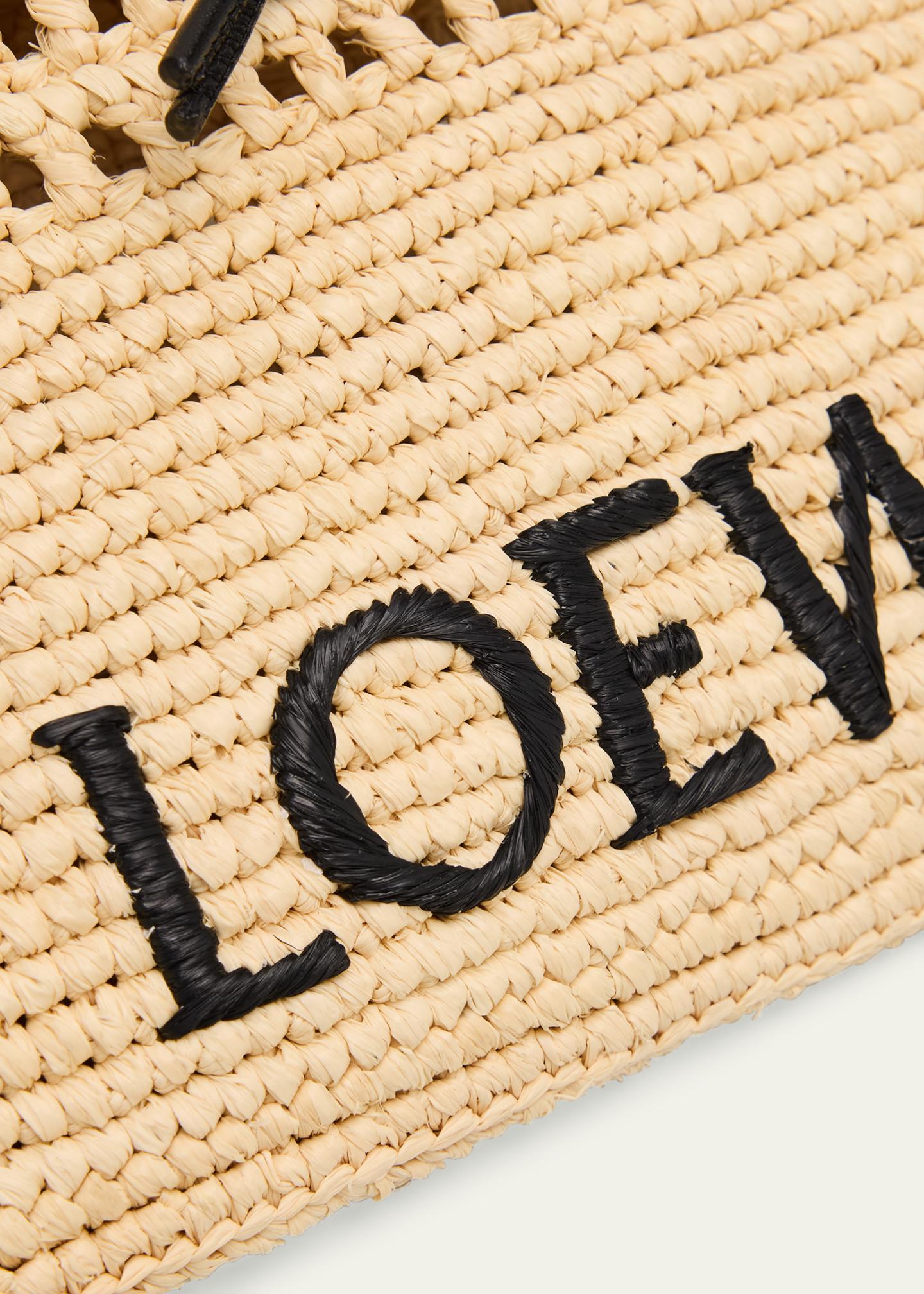 LOEWE x Paula's Ibiza Pocket Drawstring Raffia Crossbody Bag