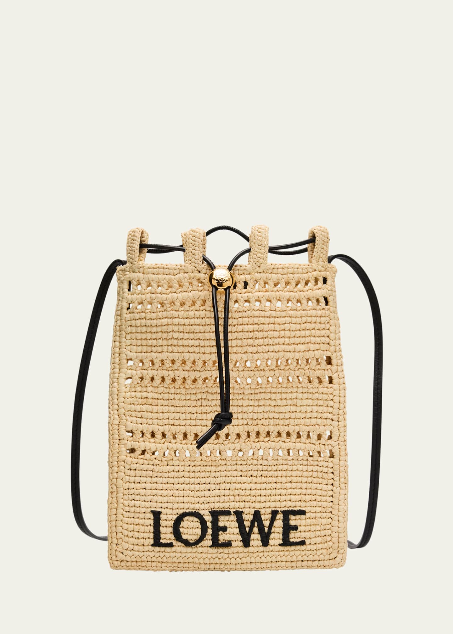 全国送料無料・イイ店 Paula's x Loewe Ibiza Bag Crossbody Raffia Drawstring Pocket ハンドバッグ