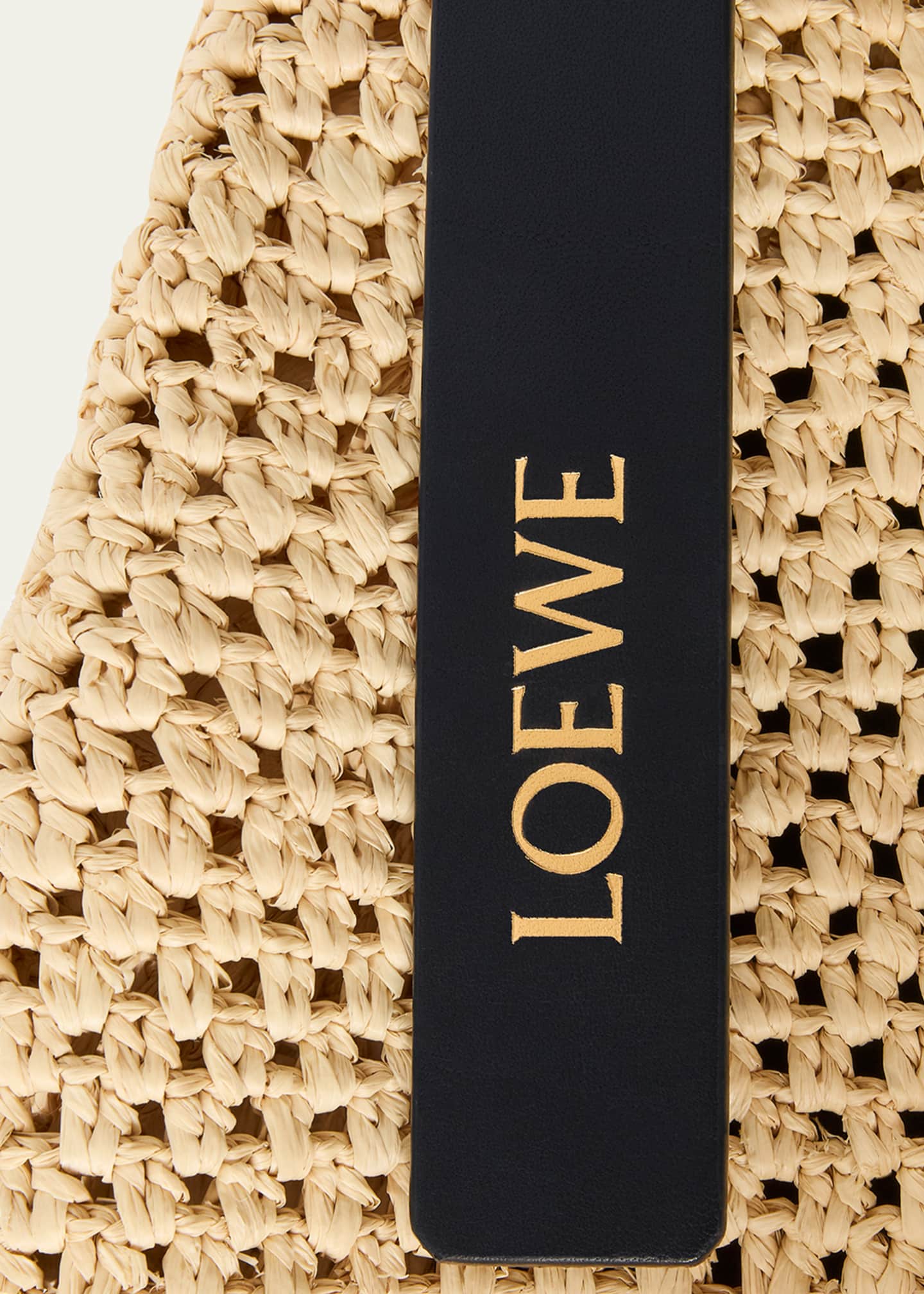 Loewe x Paula’s Ibiza Small Punch Hole Hobo Bag in Raffia and Leather Image 4 of 4