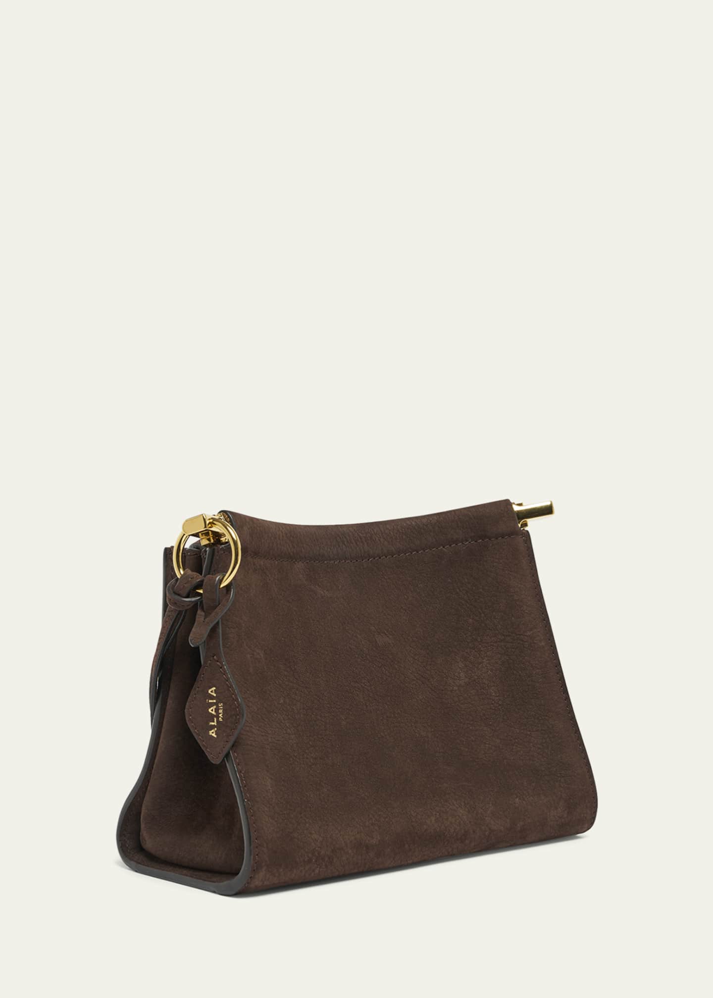 ショルダーバッグ・ポシェット ALAIA LE CLICK MEDIUM SQUARE KHAKI NUBUCK BAG ALAIA Le Click Medium Square Tote Bag in Nubuck Leather