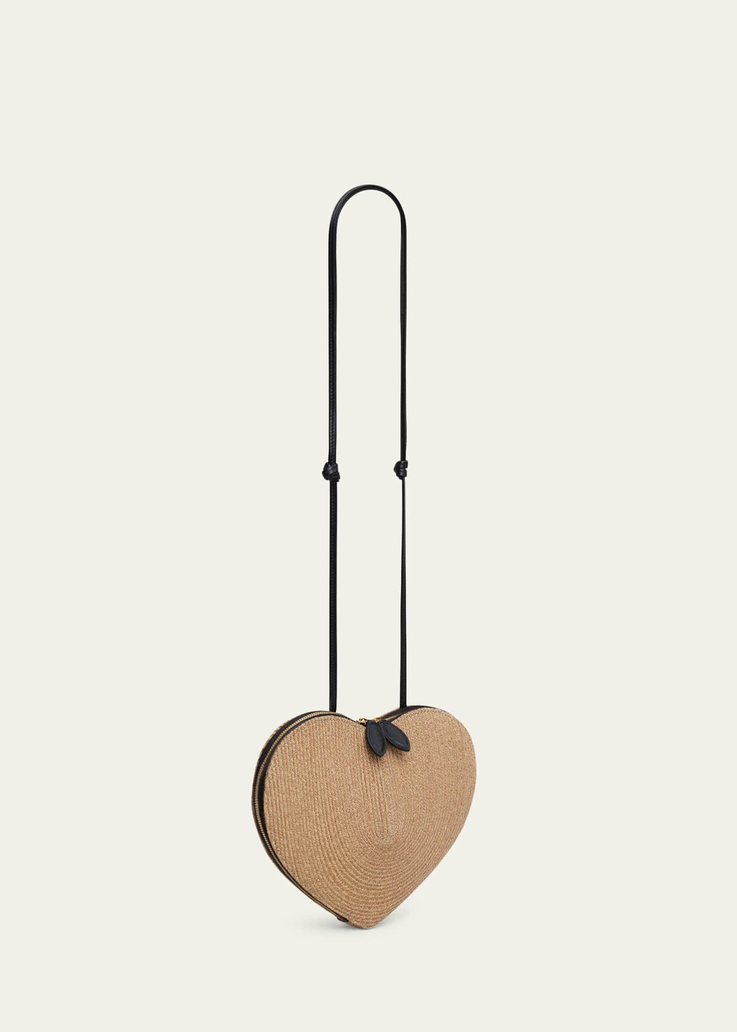 ALAIA Le Coeur Crossbody Bag in Paper Straw Image 4 of 4