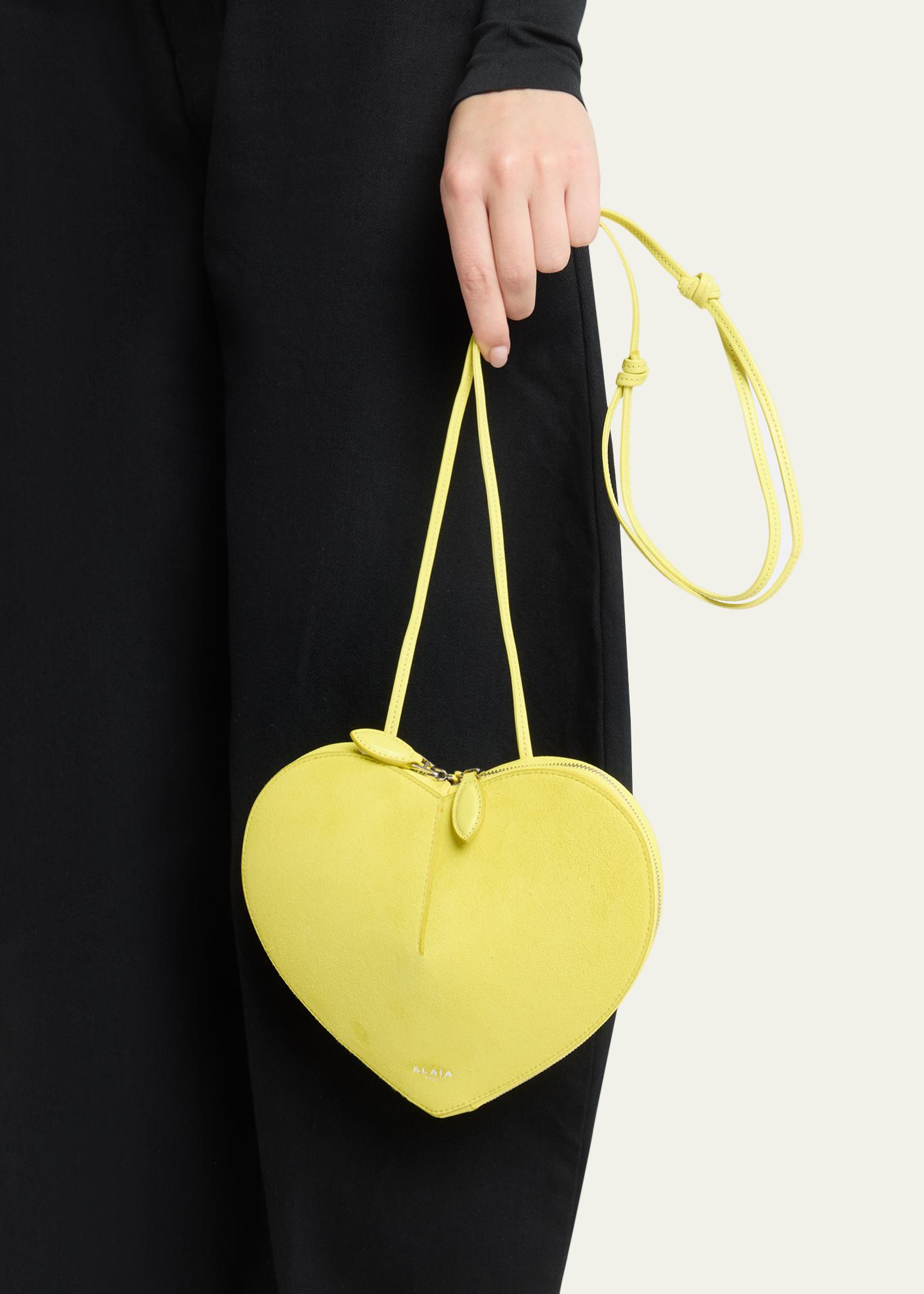 ALAIA Le Coeur Crossbody Bag in Suede - Bergdorf Goodman