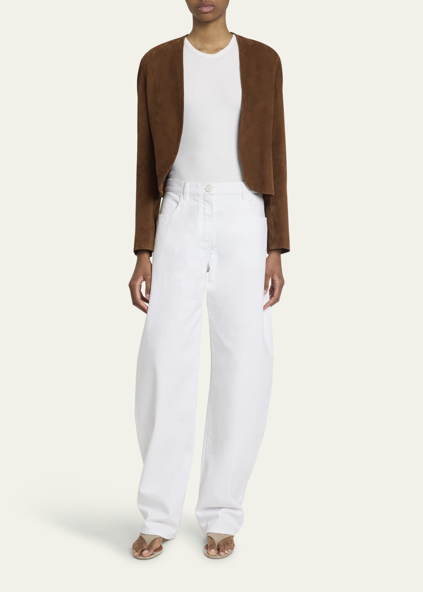 ALAIA Rounded High-Rise Jeans Image 2 of 5