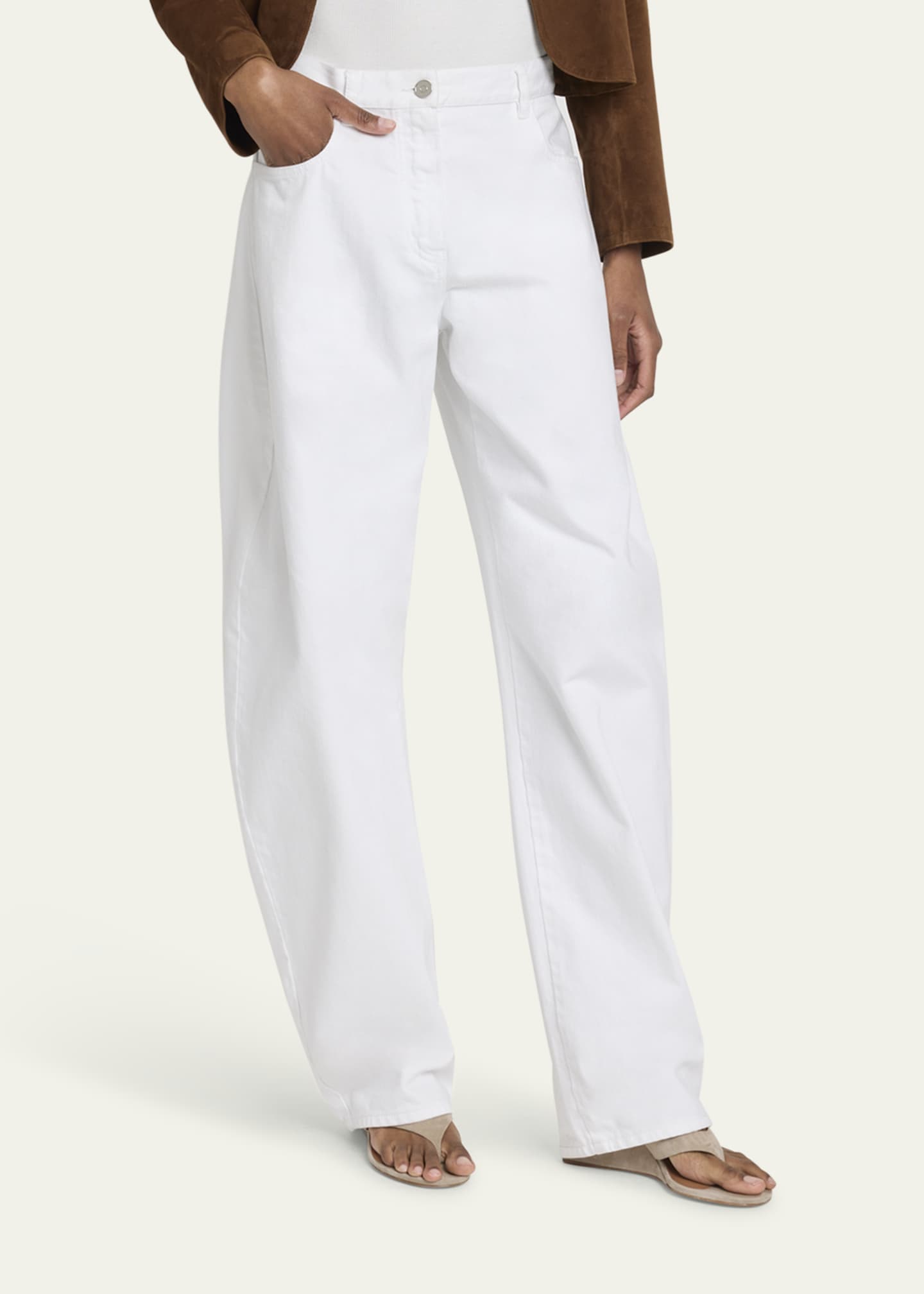 ALAIA Rounded High-Rise Jeans Image 4 of 5