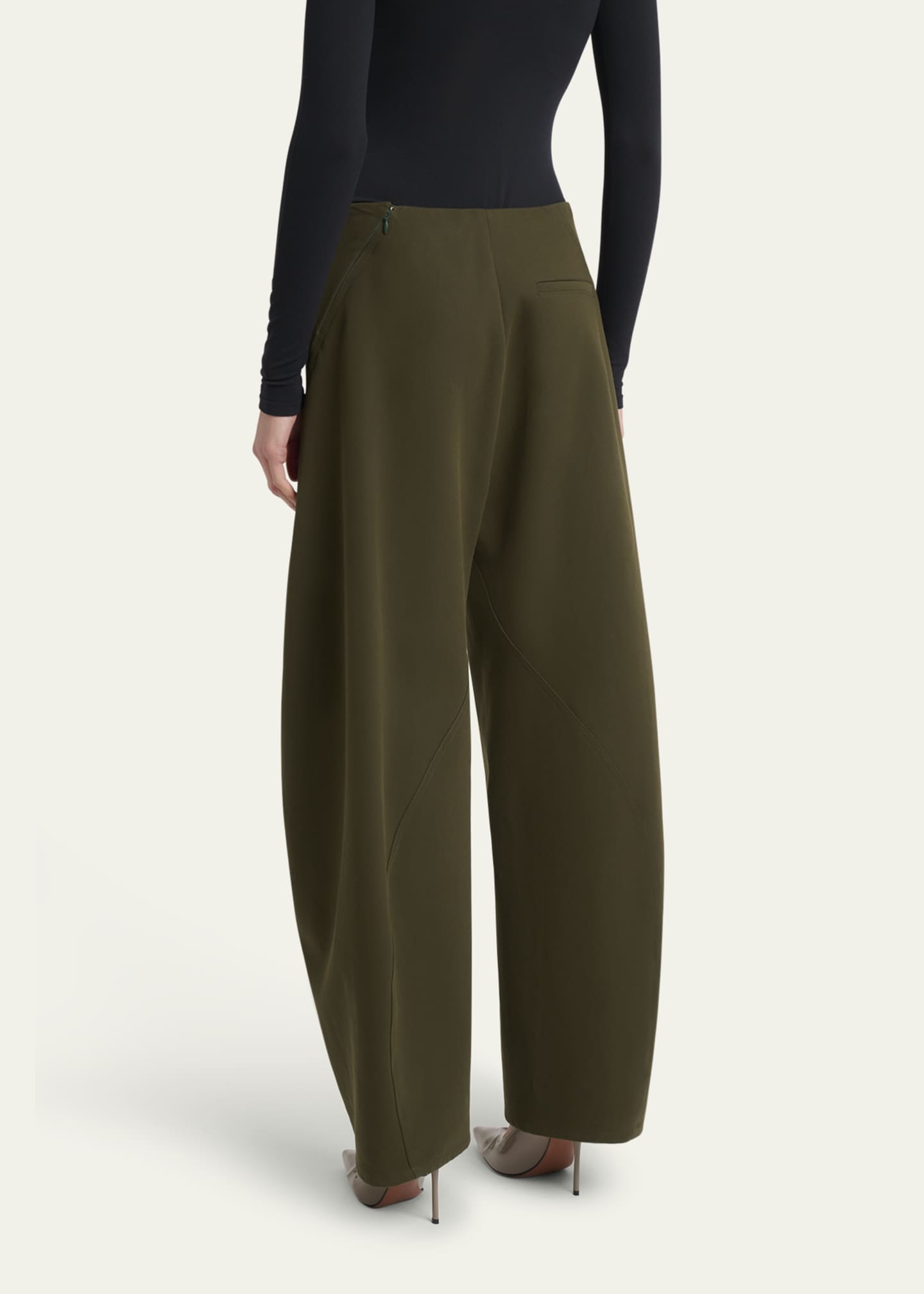 ALAIA Mid-Rise Twisted Seam Trousers Image 3 of 5