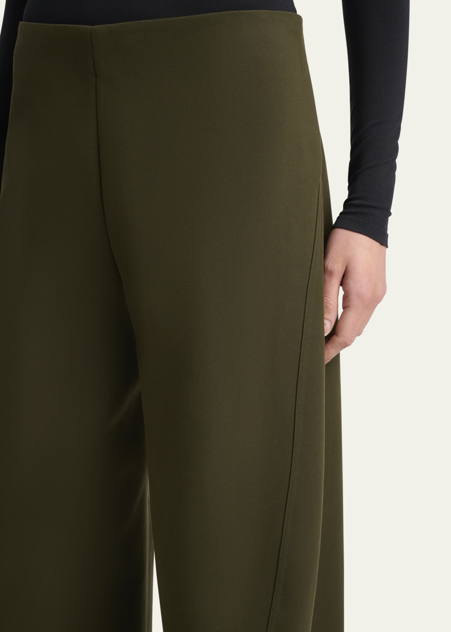 ALAIA Mid-Rise Twisted Seam Trousers Image 5 of 5