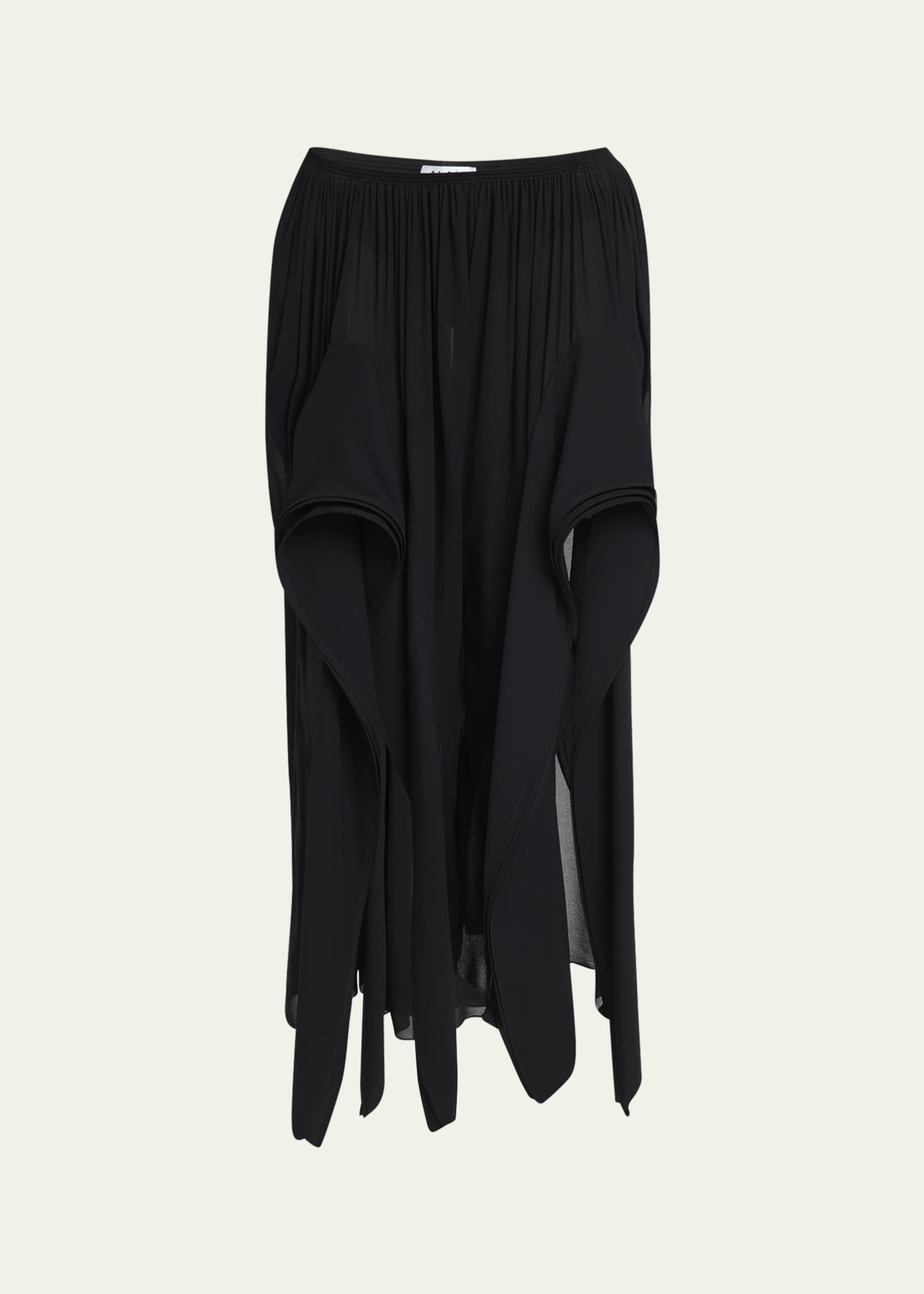 ALAIA Ruffle Slit Pull-On Pants Image 1 of 5