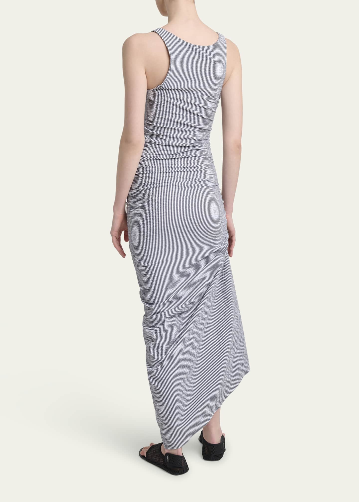 ALAIA Sleeveless Ruched Tank Maxi Dress Image 3 of 5
