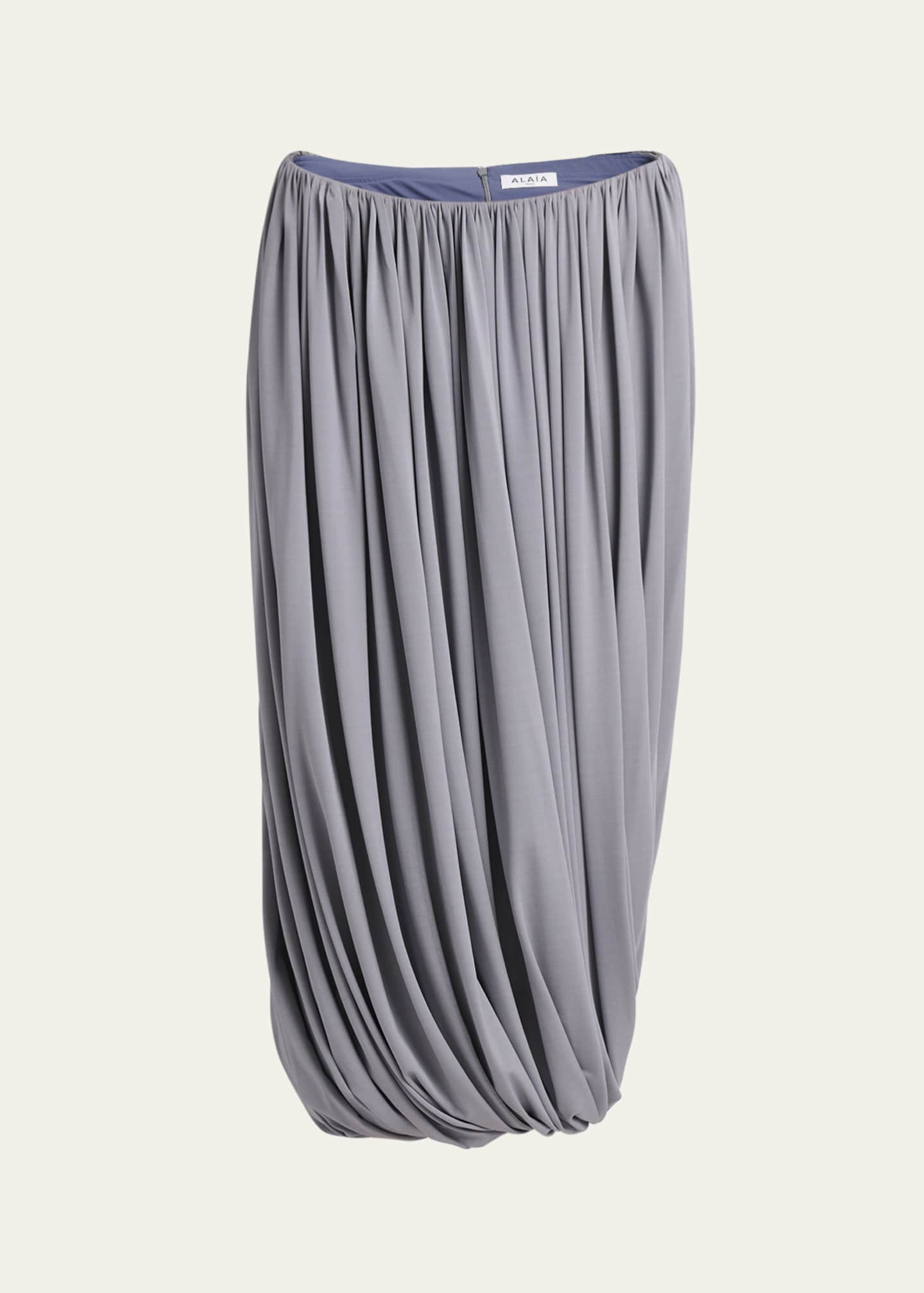 ALAIA Soft Jersey Twisted Draped Skirt Image 1 of 5
