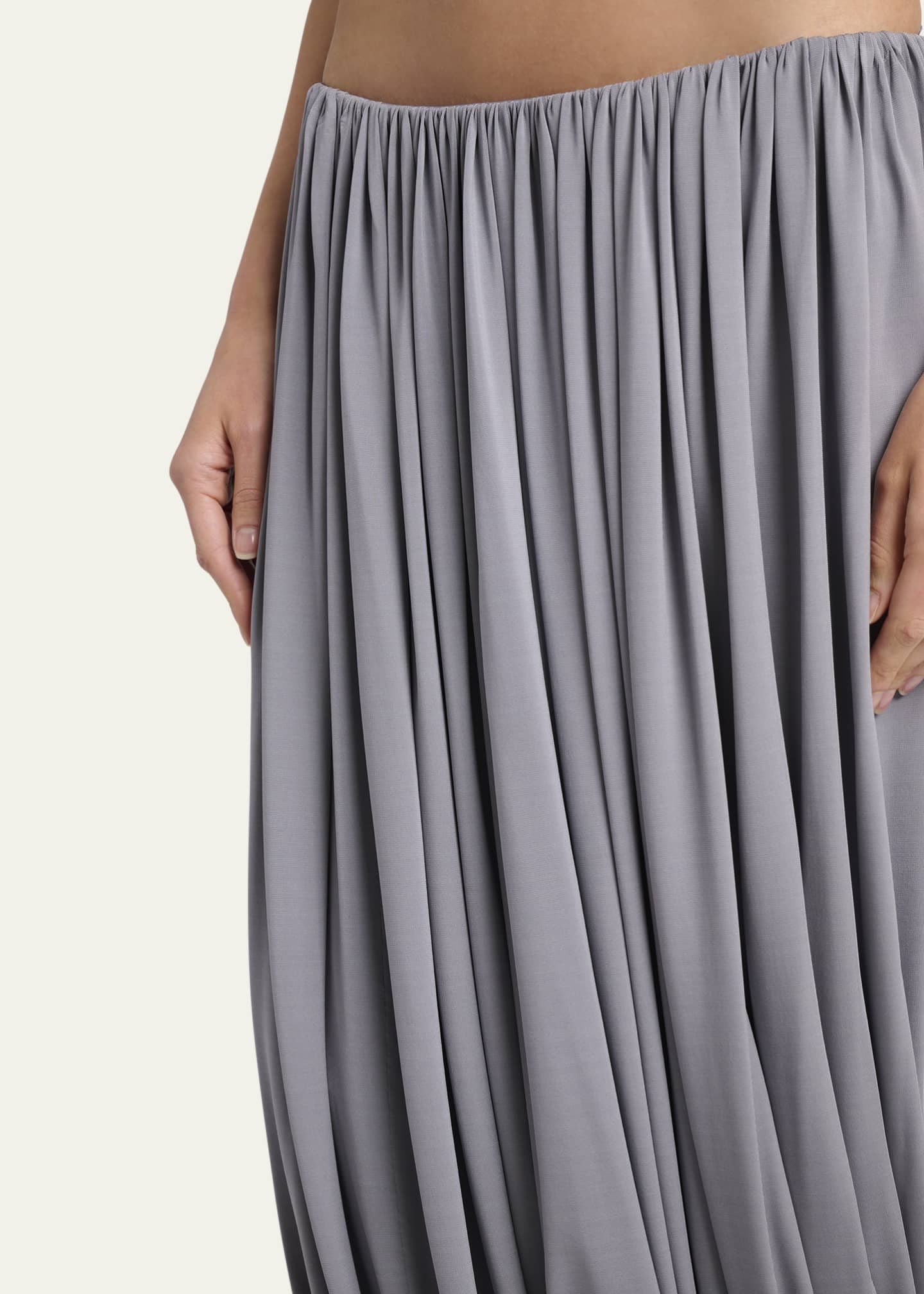 ALAIA Soft Jersey Twisted Draped Skirt Image 5 of 5