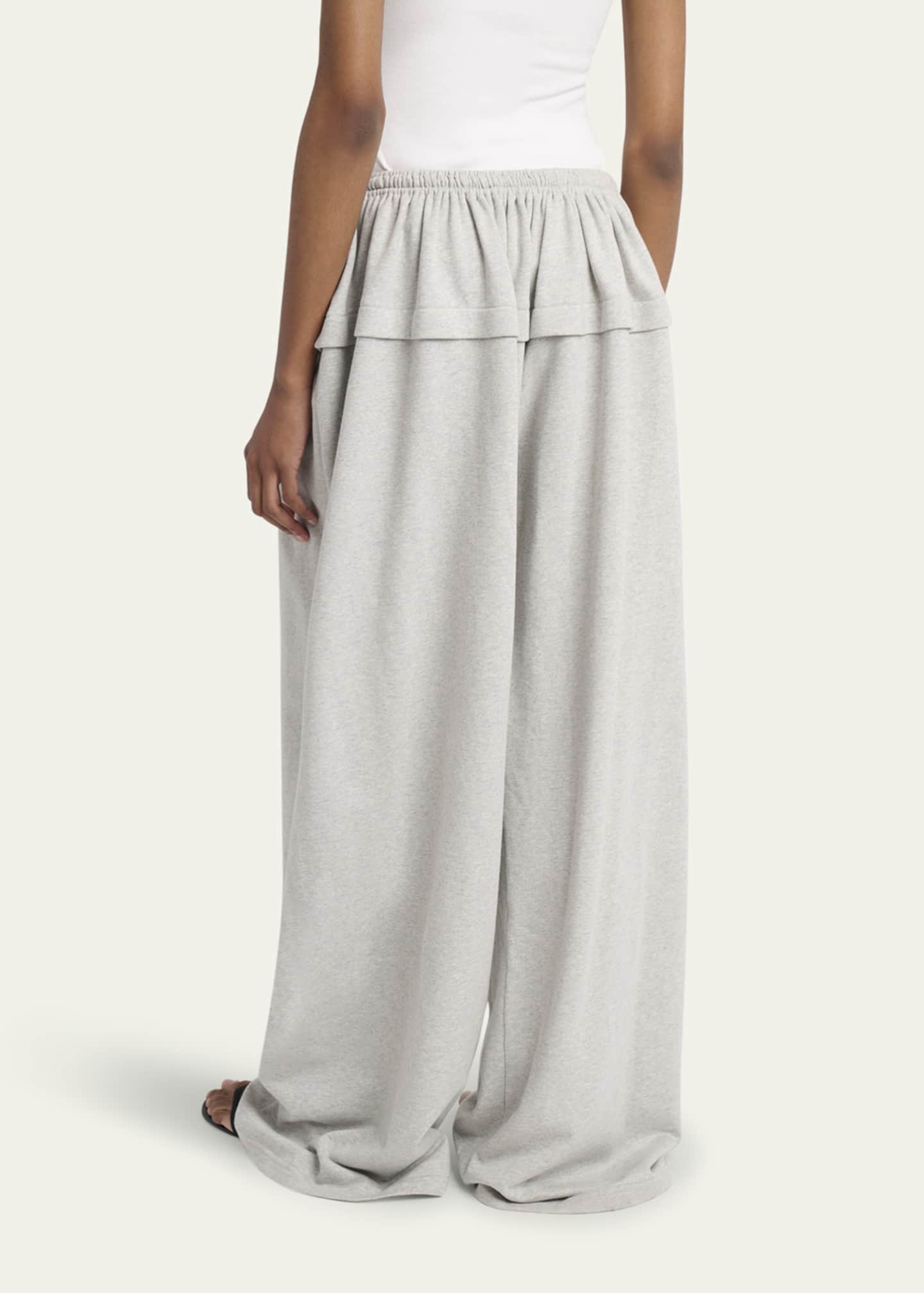 ALAIA Ruffle Detail Track Pants - Bergdorf Goodman