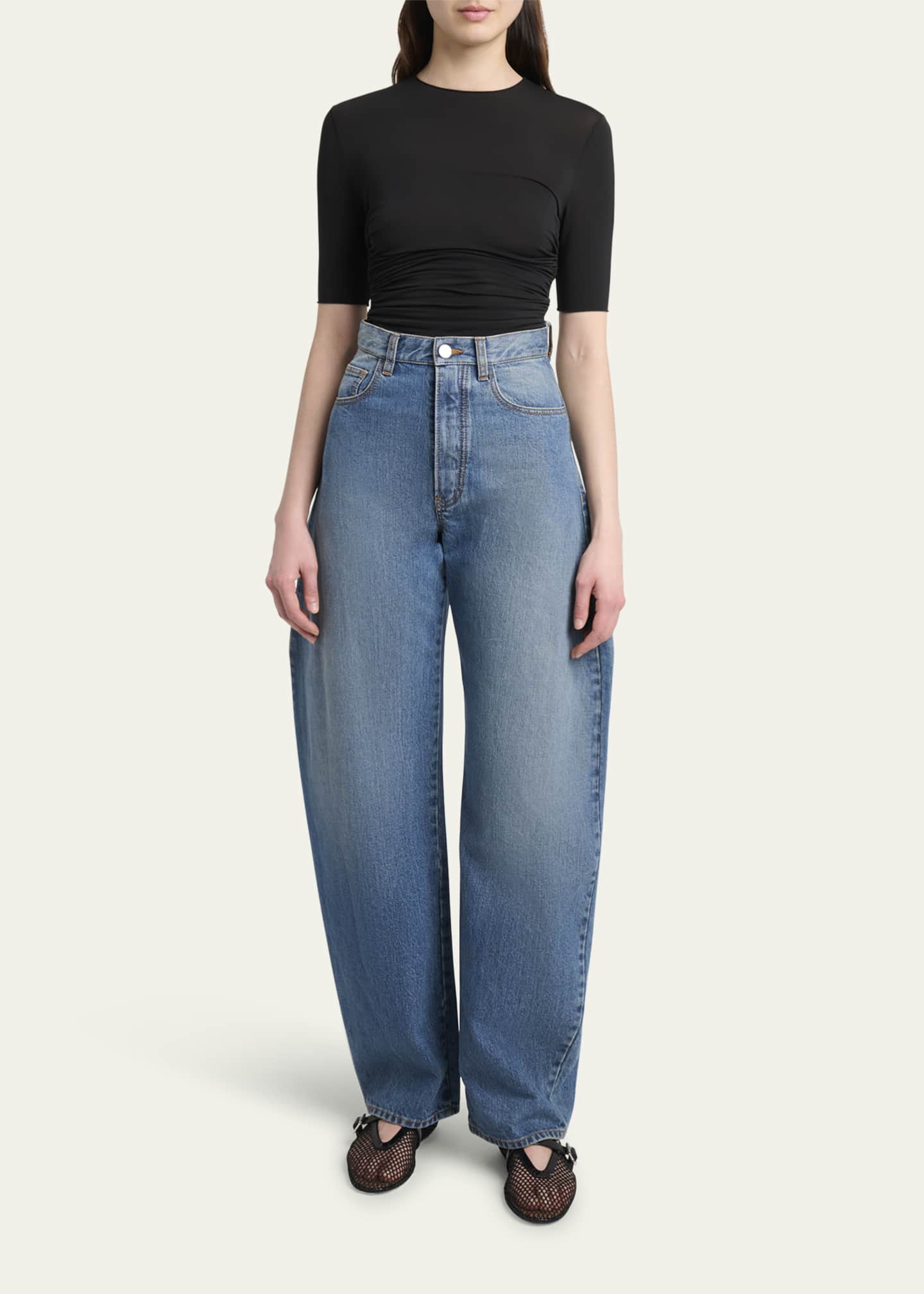 ALAIA Round High-Waist Jeans Image 2 of 5