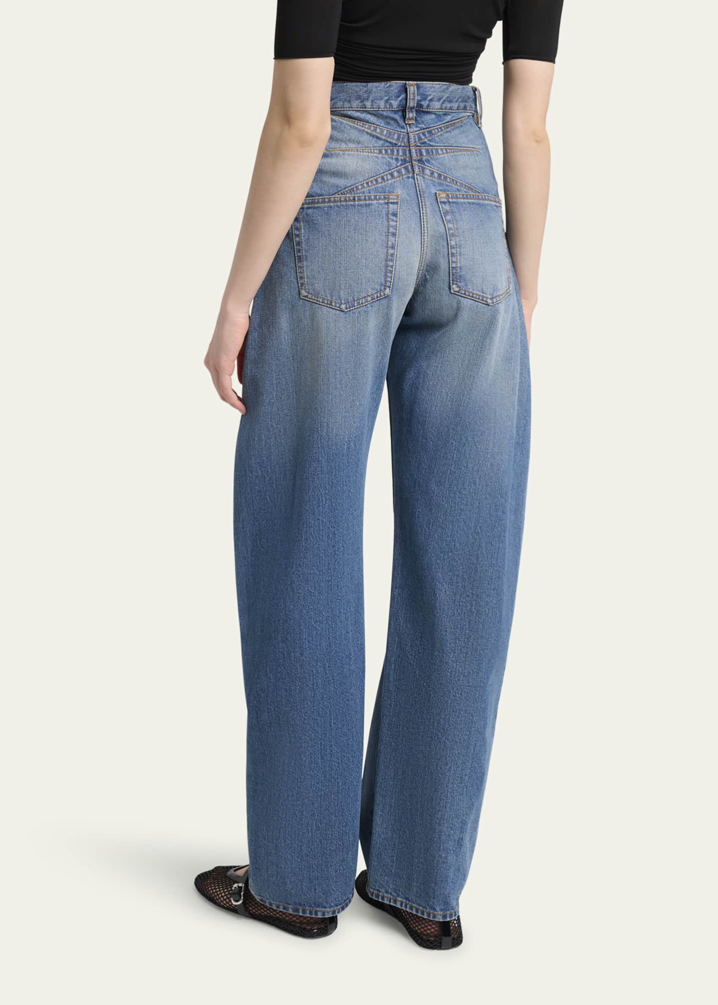 ALAIA Round High-Waist Jeans Image 3 of 5