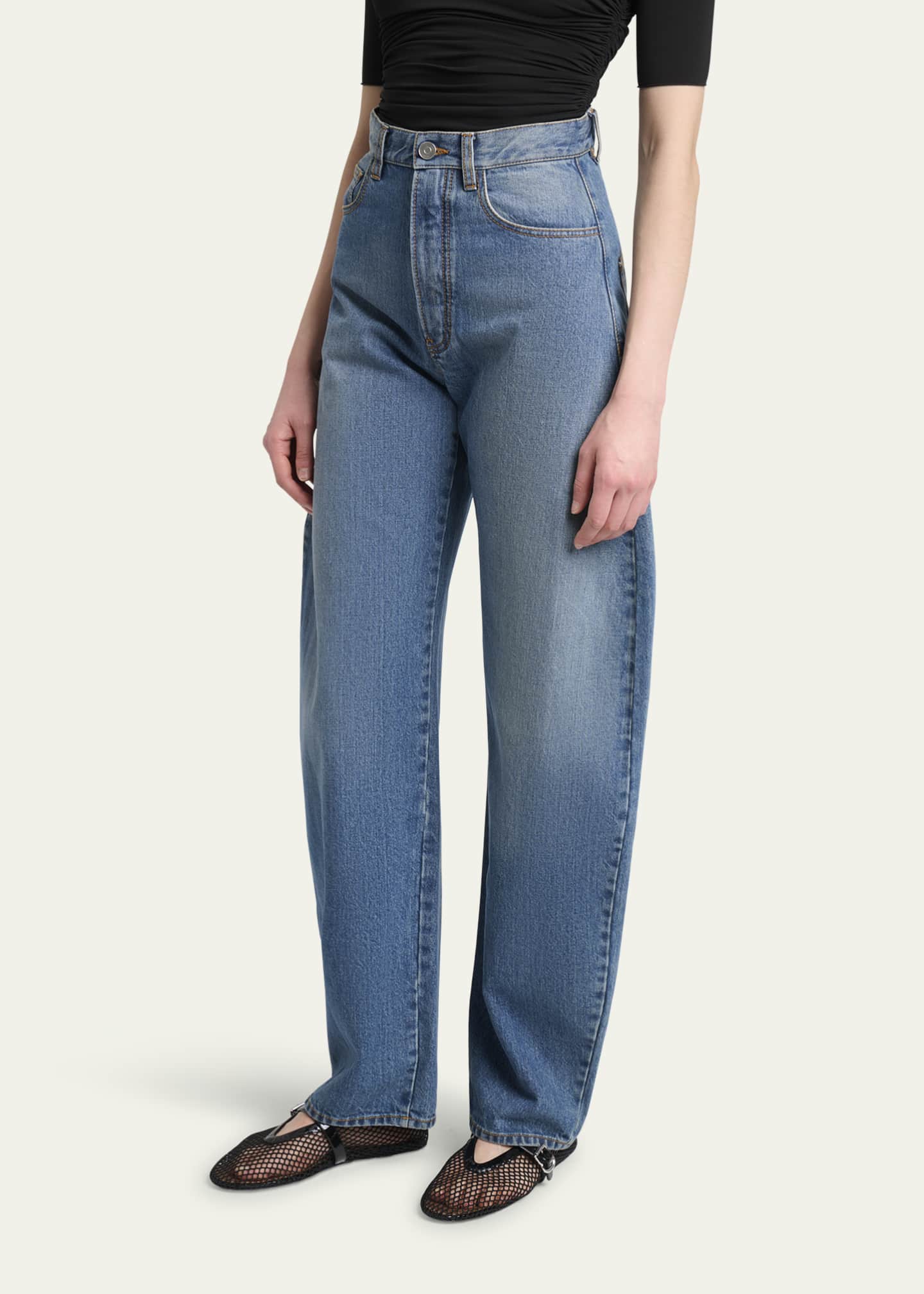 ALAIA Round High-Waist Jeans Image 4 of 5
