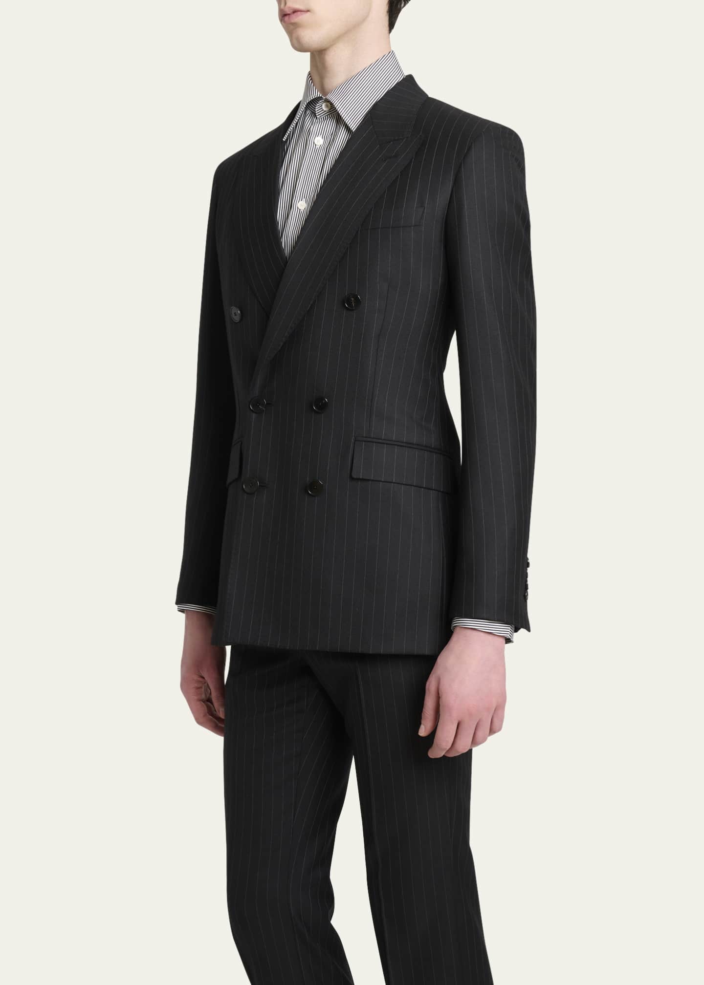 Givenchy Men's Double-Breasted Pinstripe Sport Coat - Bergdorf Goodman