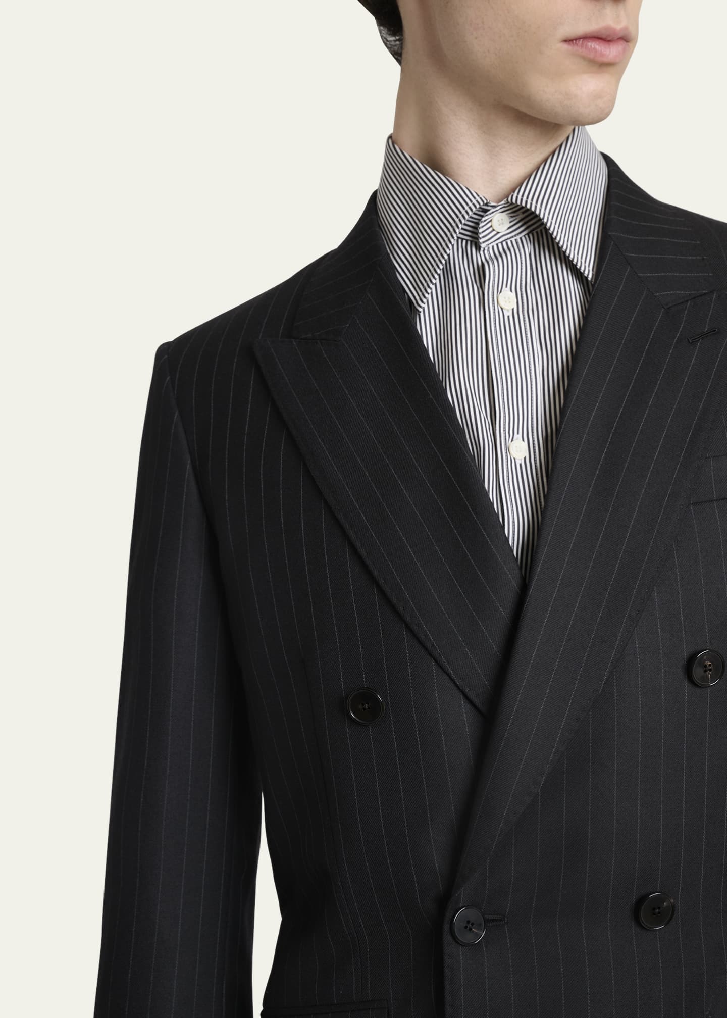 Givenchy Men's Double-Breasted Pinstripe Sport Coat - Bergdorf Goodman