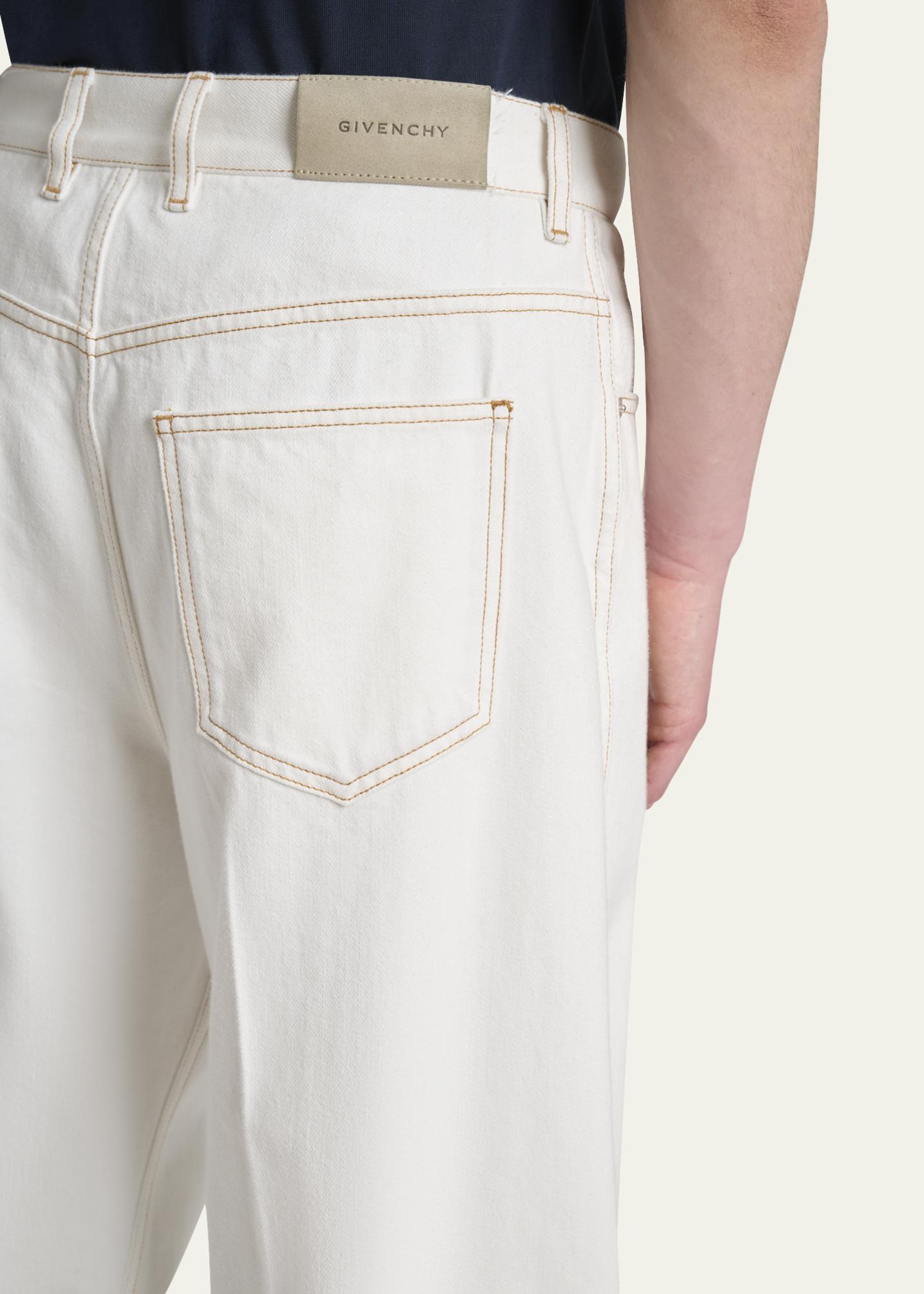 パンツ givenchy white biker denim size30 Givenchy Men's Twisted-Seam Denim Jeans - Bergdorf Goodman