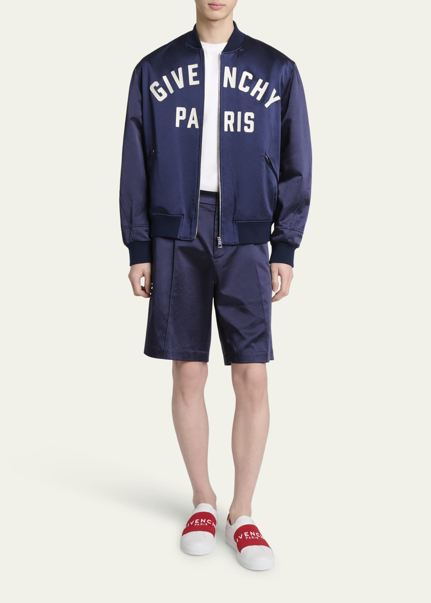 Givenchy Men's Satin Logo Bomber Jacket Image 2 of 5