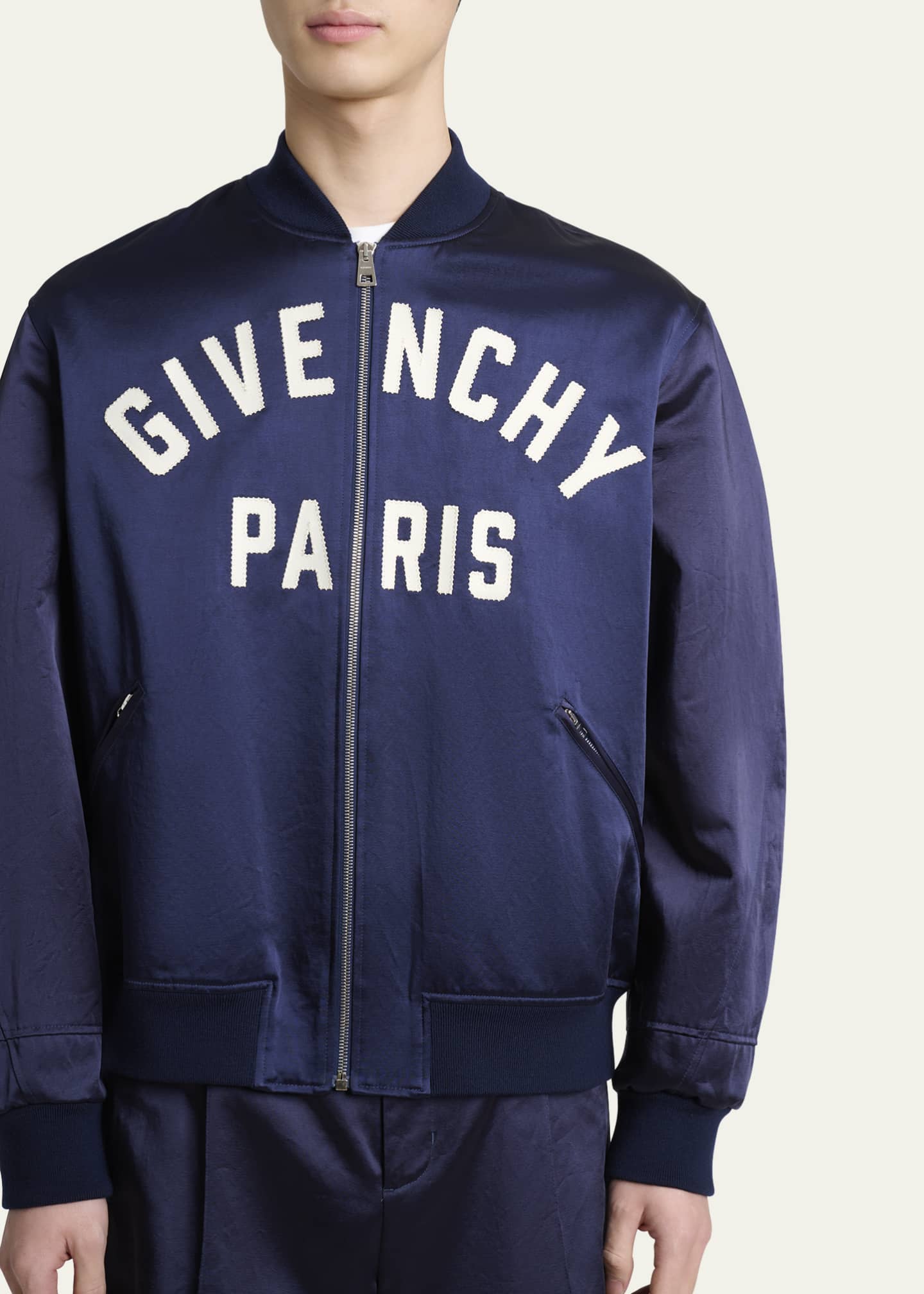 Givenchy Men's Satin Logo Bomber Jacket Image 5 of 5