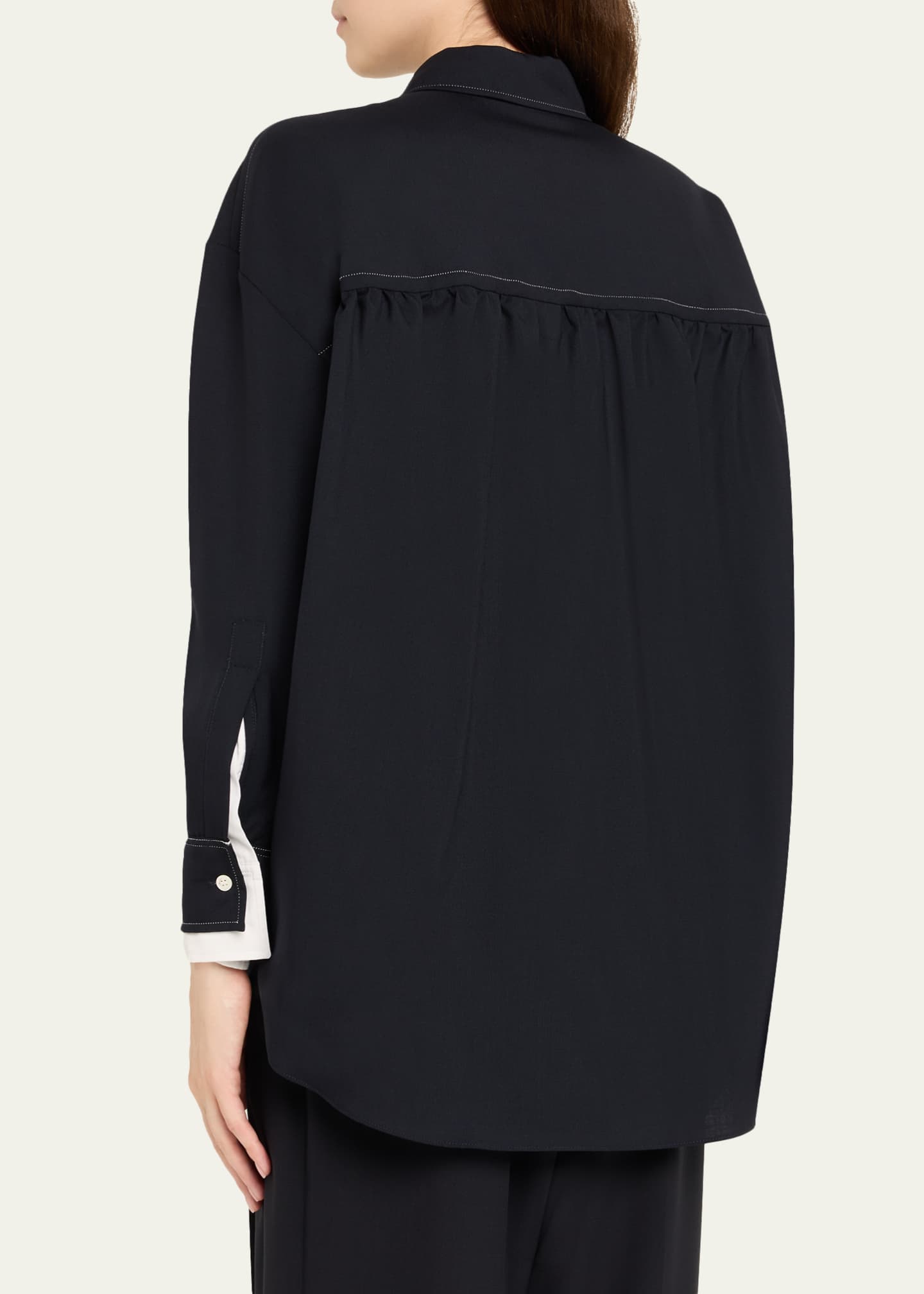 Marni Double Contrast Cuff Button-Front Shirt Image 3 of 5