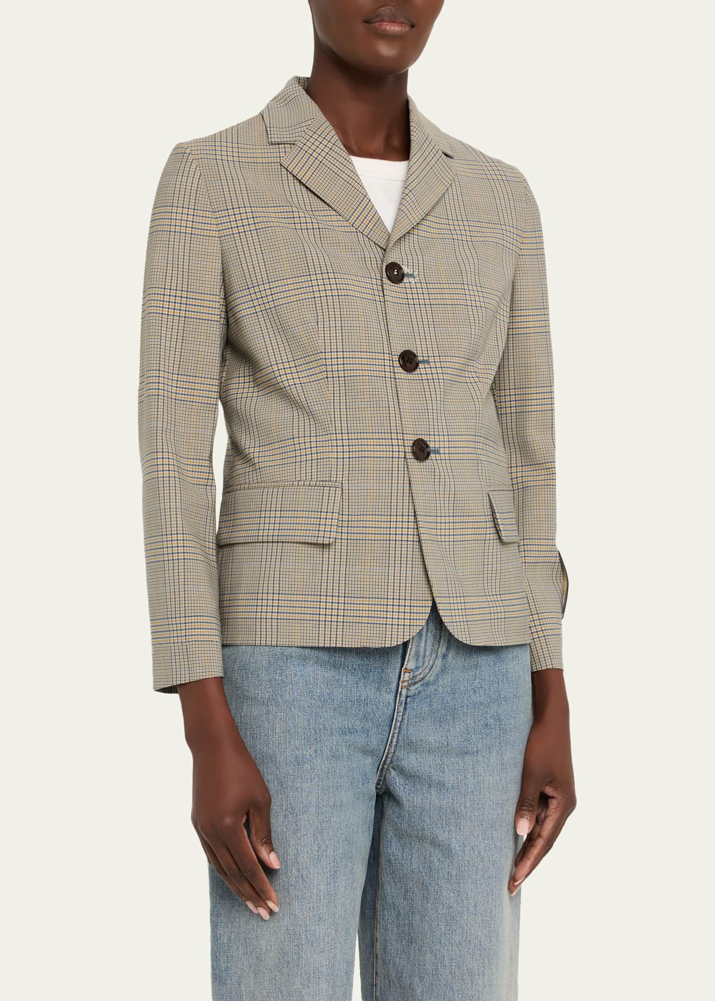 Marni Check Single-Breasted Jacket Image 4 of 5