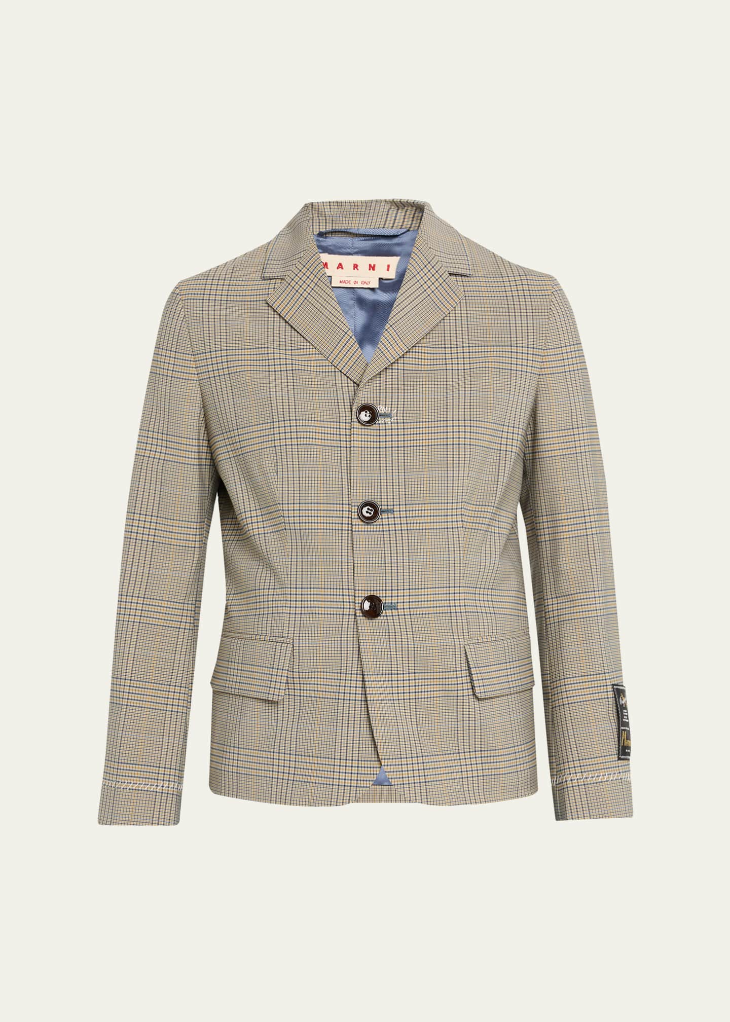 Marni Check Single-Breasted Jacket Image 1 of 5