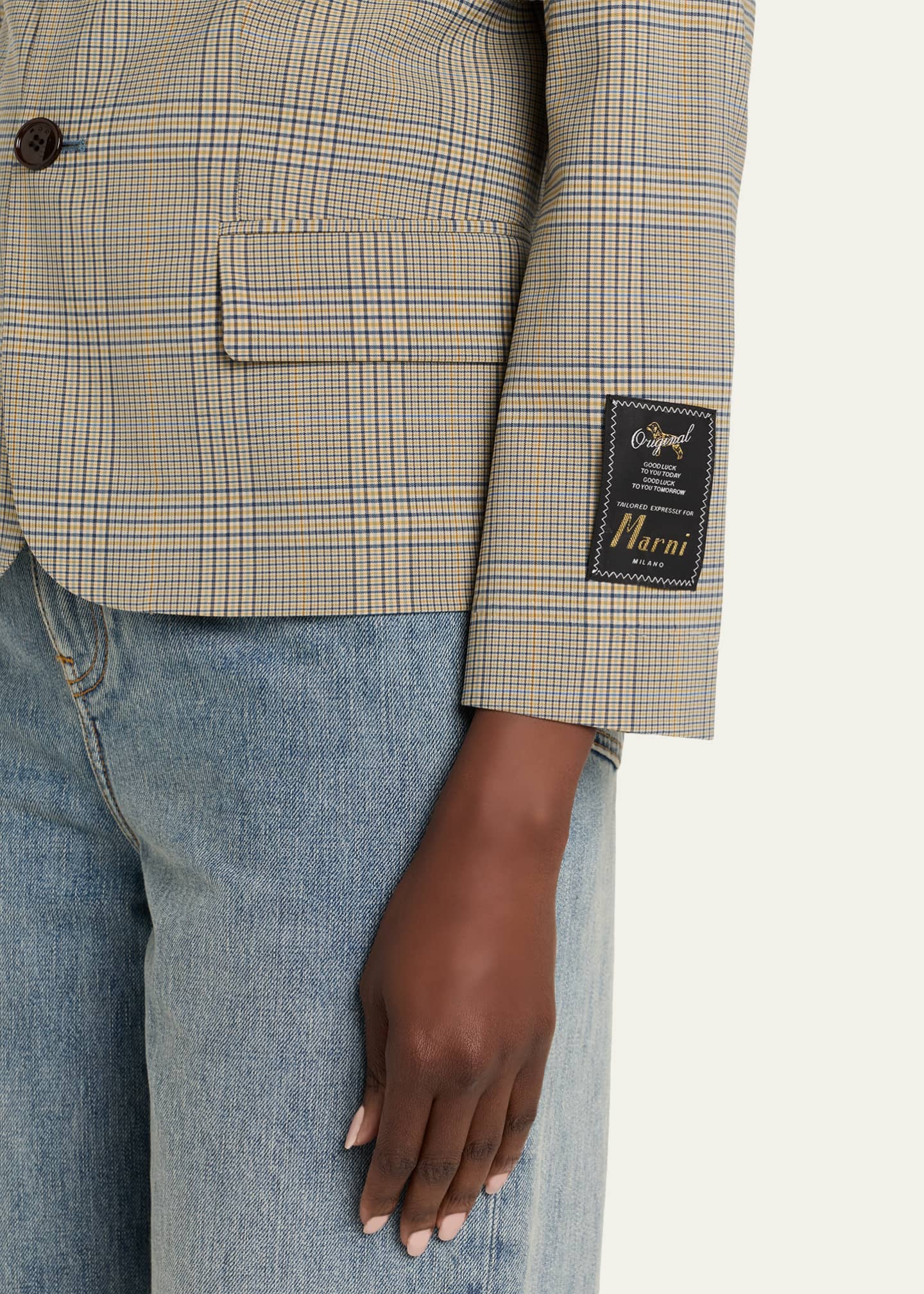 Marni Check Single-Breasted Jacket Image 5 of 5