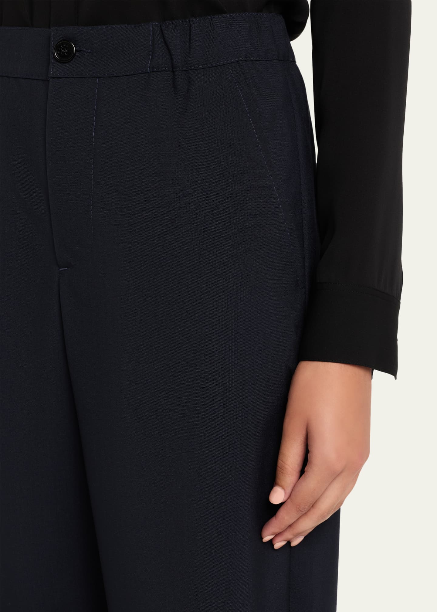 Marni Elastic Waistband Straight-Leg Trousers Image 5 of 5