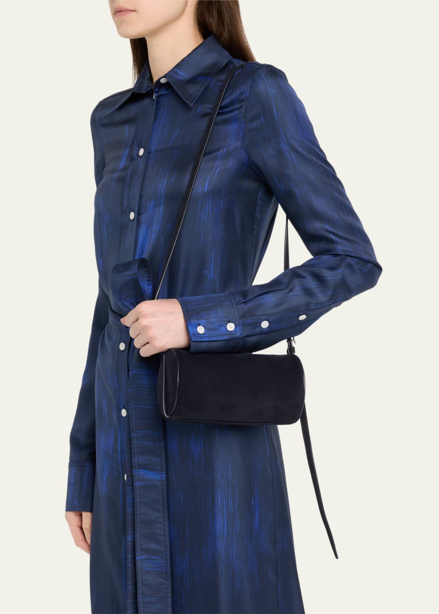 Proenza Schouler Medium Silo Suede Crossbody Bag Image 2 of 6
