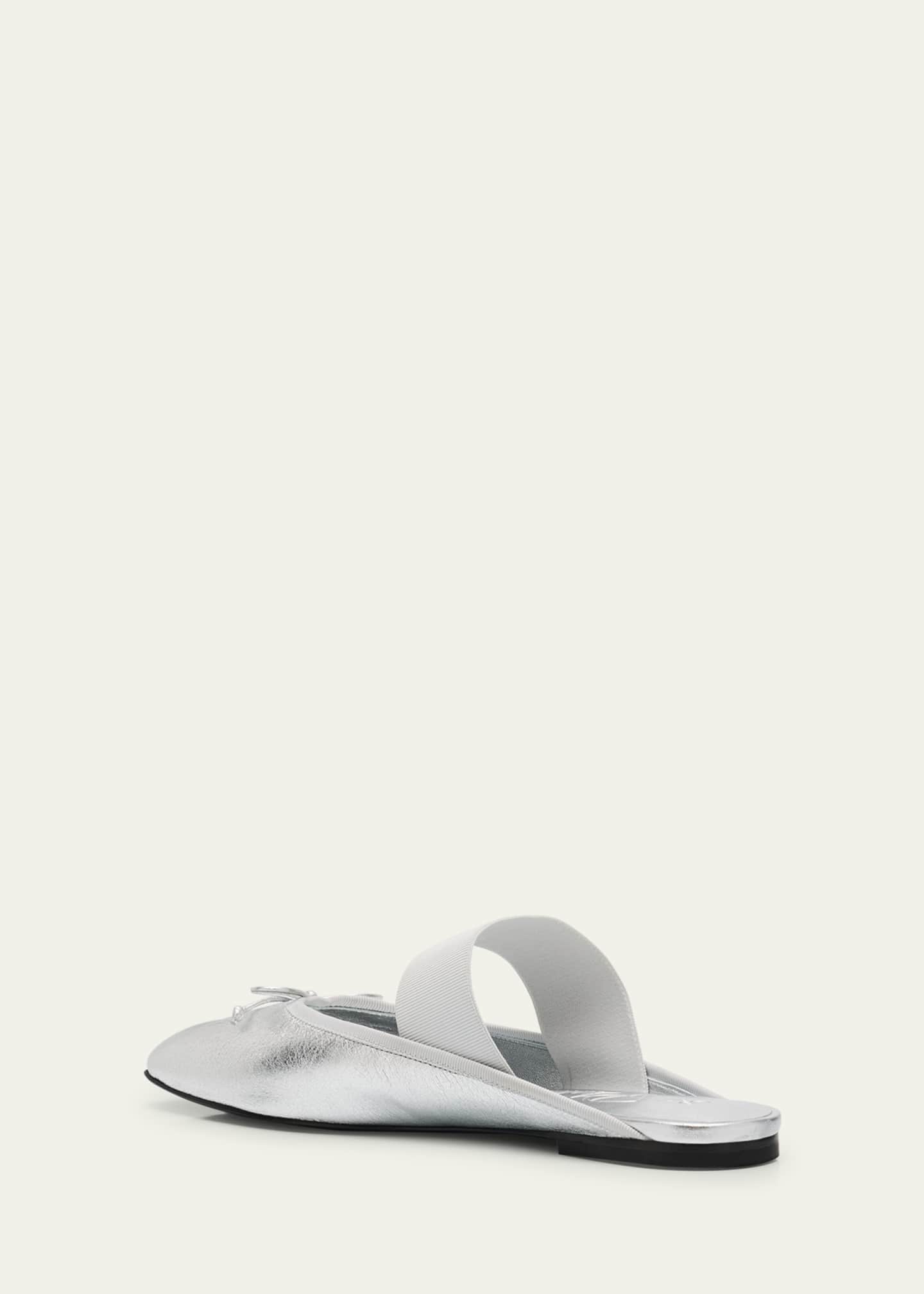 3.1 Phillip Lim ID Metallic Leather Ballerina Mules Image 4 of 6