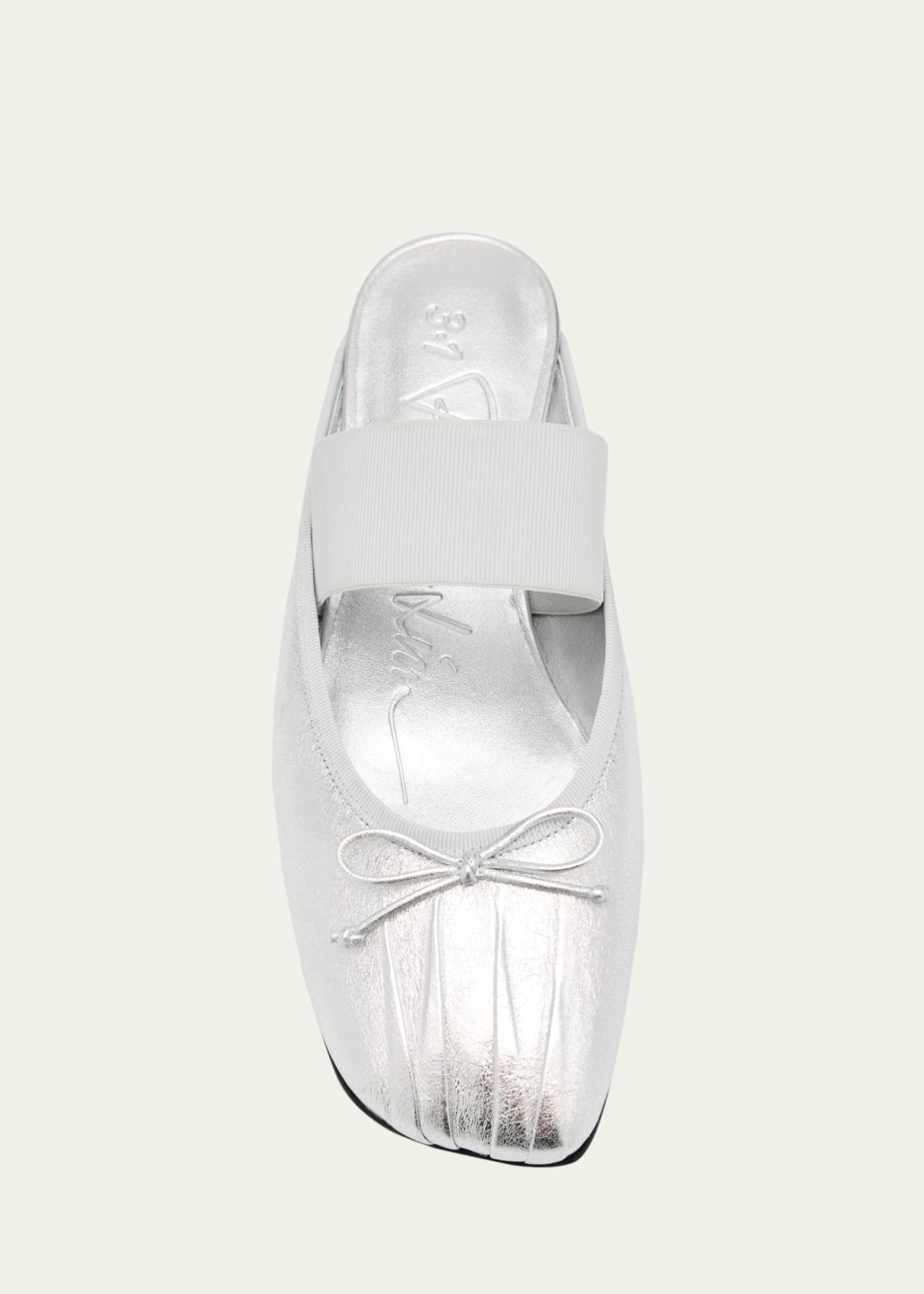 3.1 Phillip Lim ID Metallic Leather Ballerina Mules Image 6 of 6