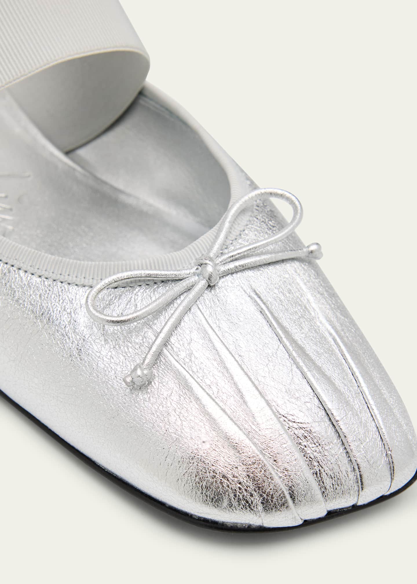 3.1 Phillip Lim ID Metallic Leather Ballerina Mules Image 5 of 6