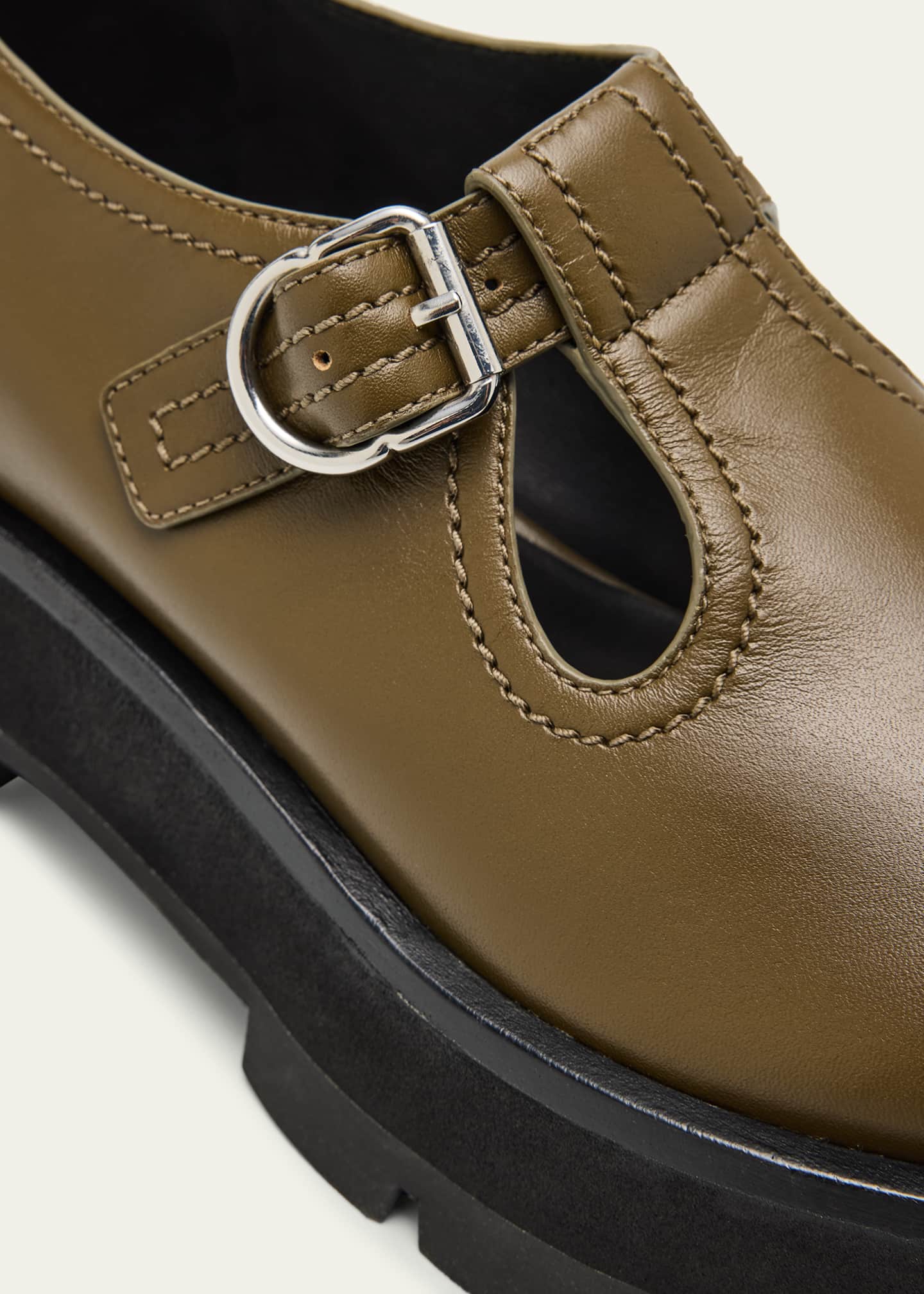 3.1 Phillip Lim Kate Lug-Sole Mary Jane Loafers Image 5 of 6