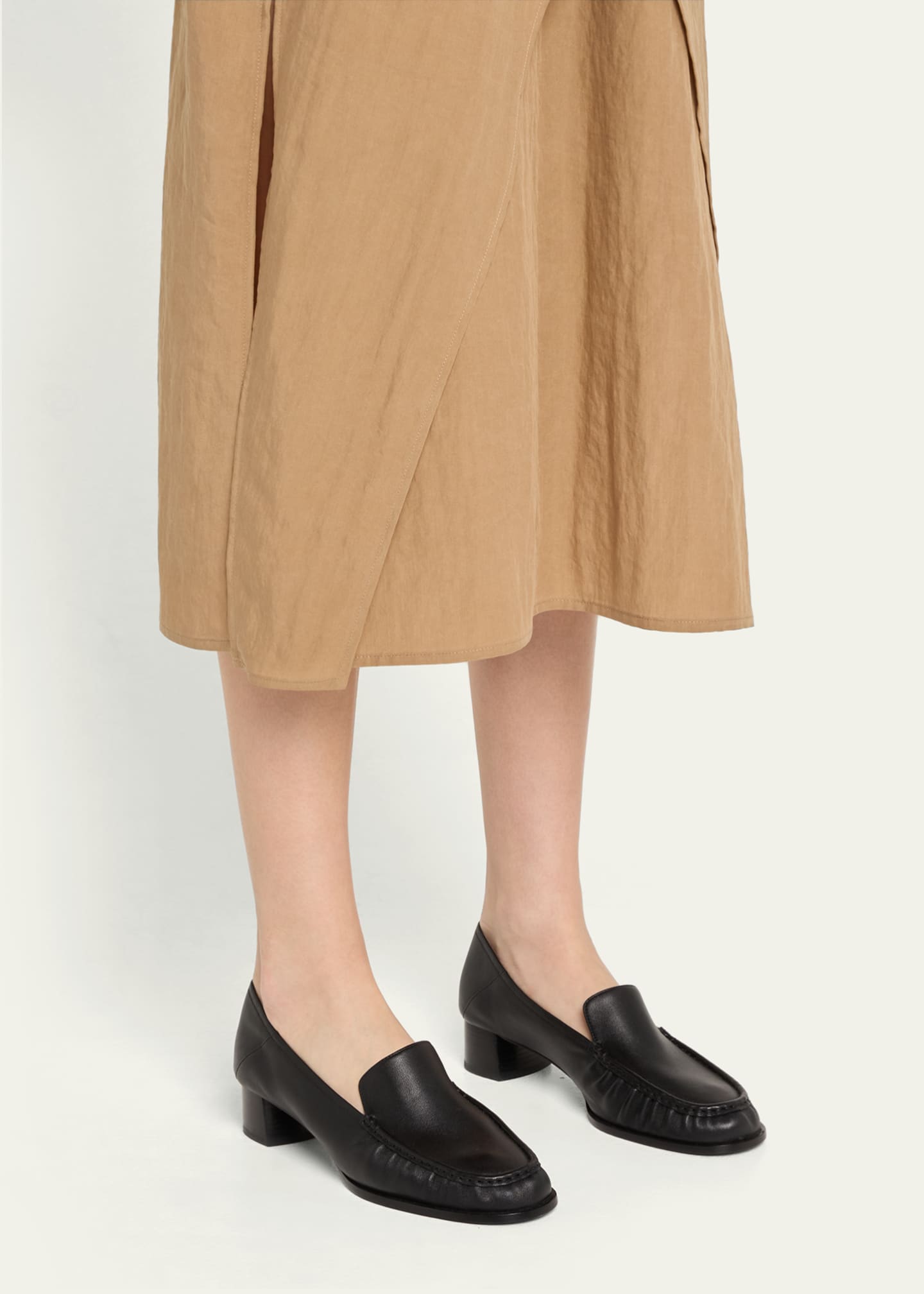 3.1 Phillip Lim Nadia Leather Heeled Loafers Image 2 of 6