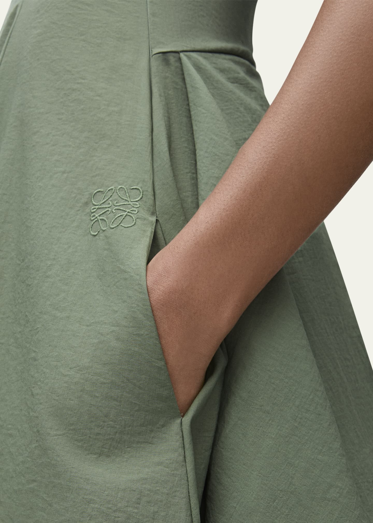 Loewe Draped Tie-Waist Midi Dress Image 5 of 5