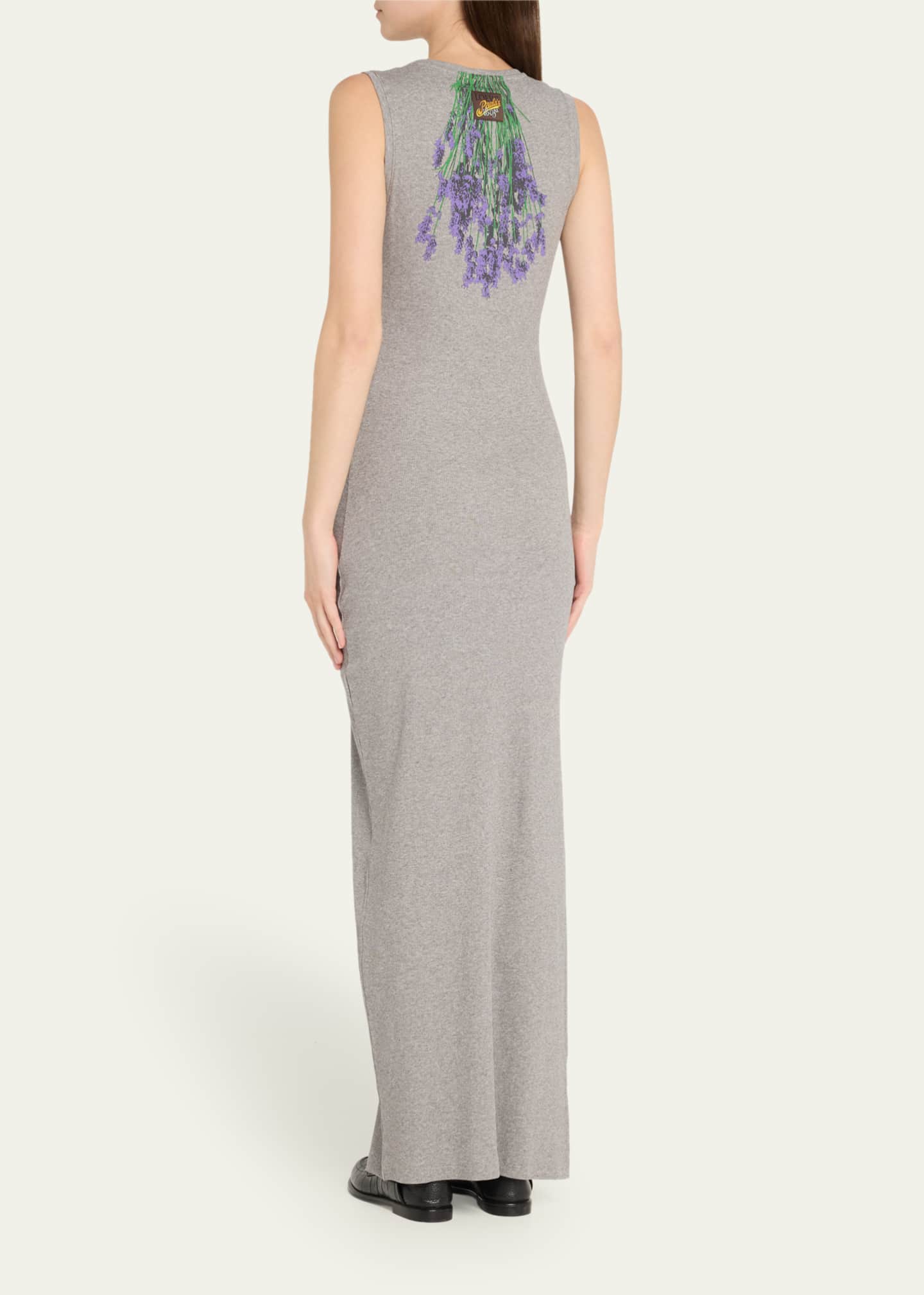 Loewe x Paula’s Ibiza Flower Print Rib Maxi Tank Dress Image 3 of 5