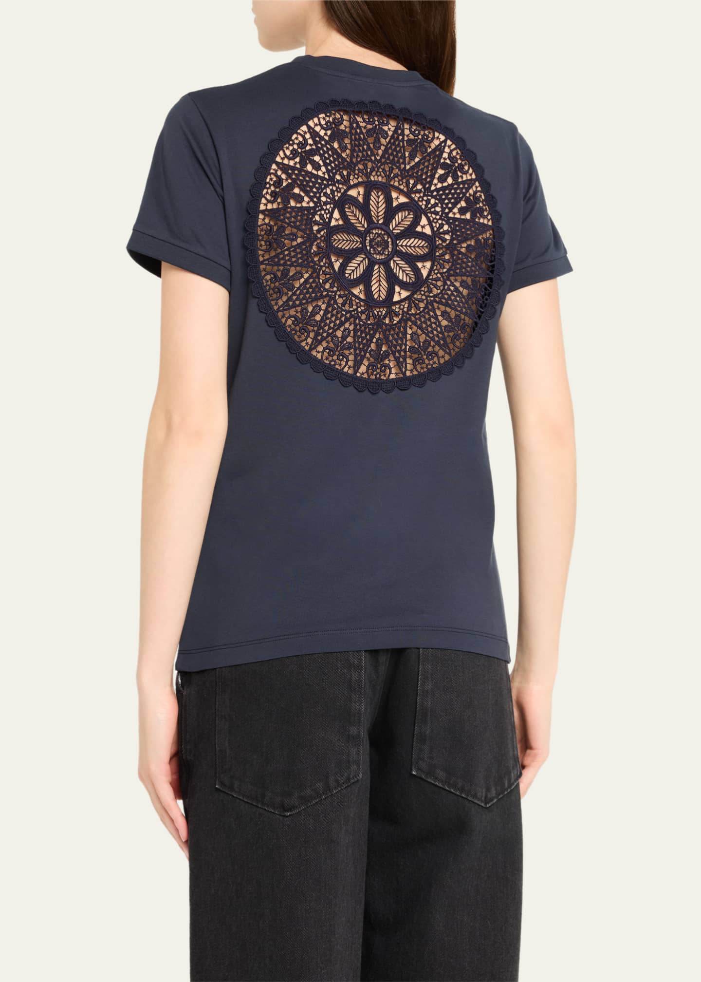 Loewe Anagram Openwork Lace T-Shirt Image 3 of 5
