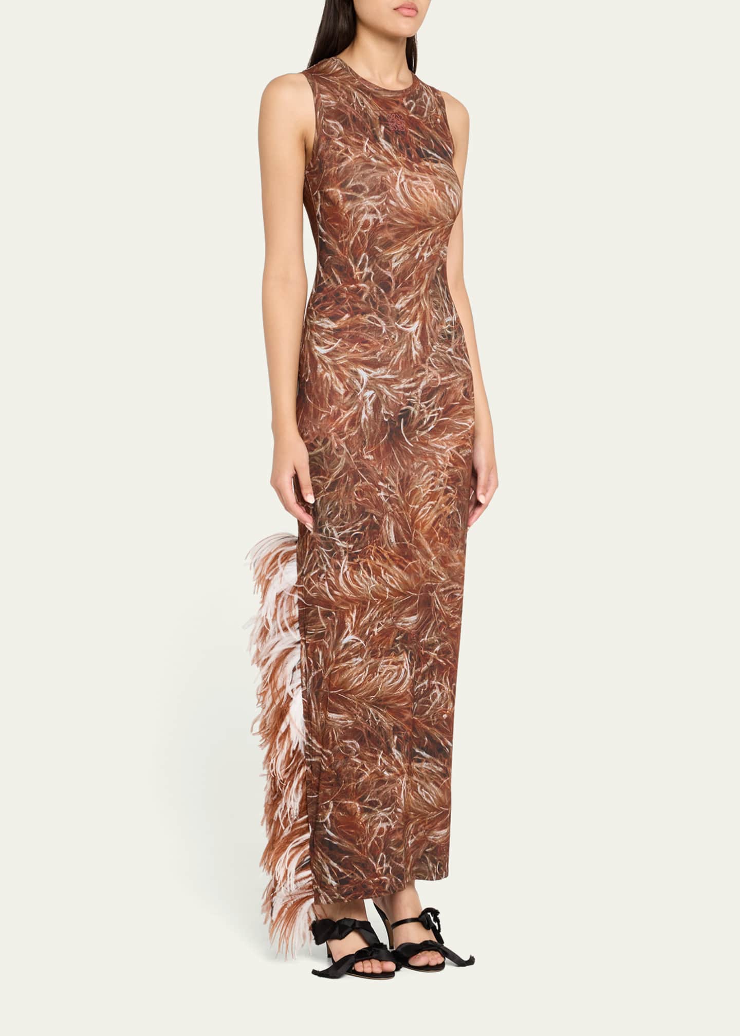 Loewe Feather Detail Tank Maxi Dress Image 4 of 5