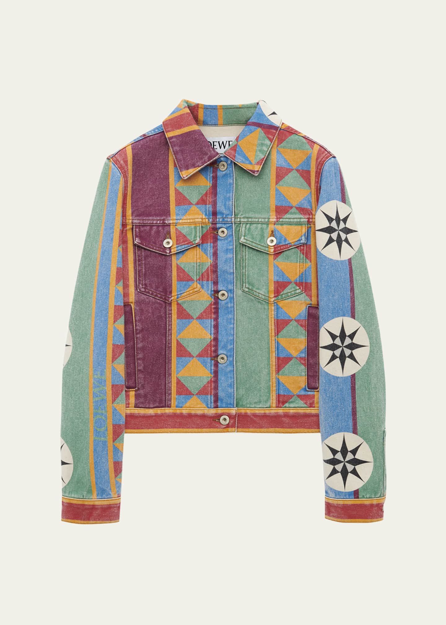 Loewe Anagram Geo Printed Denim Jacket Image 1 of 5